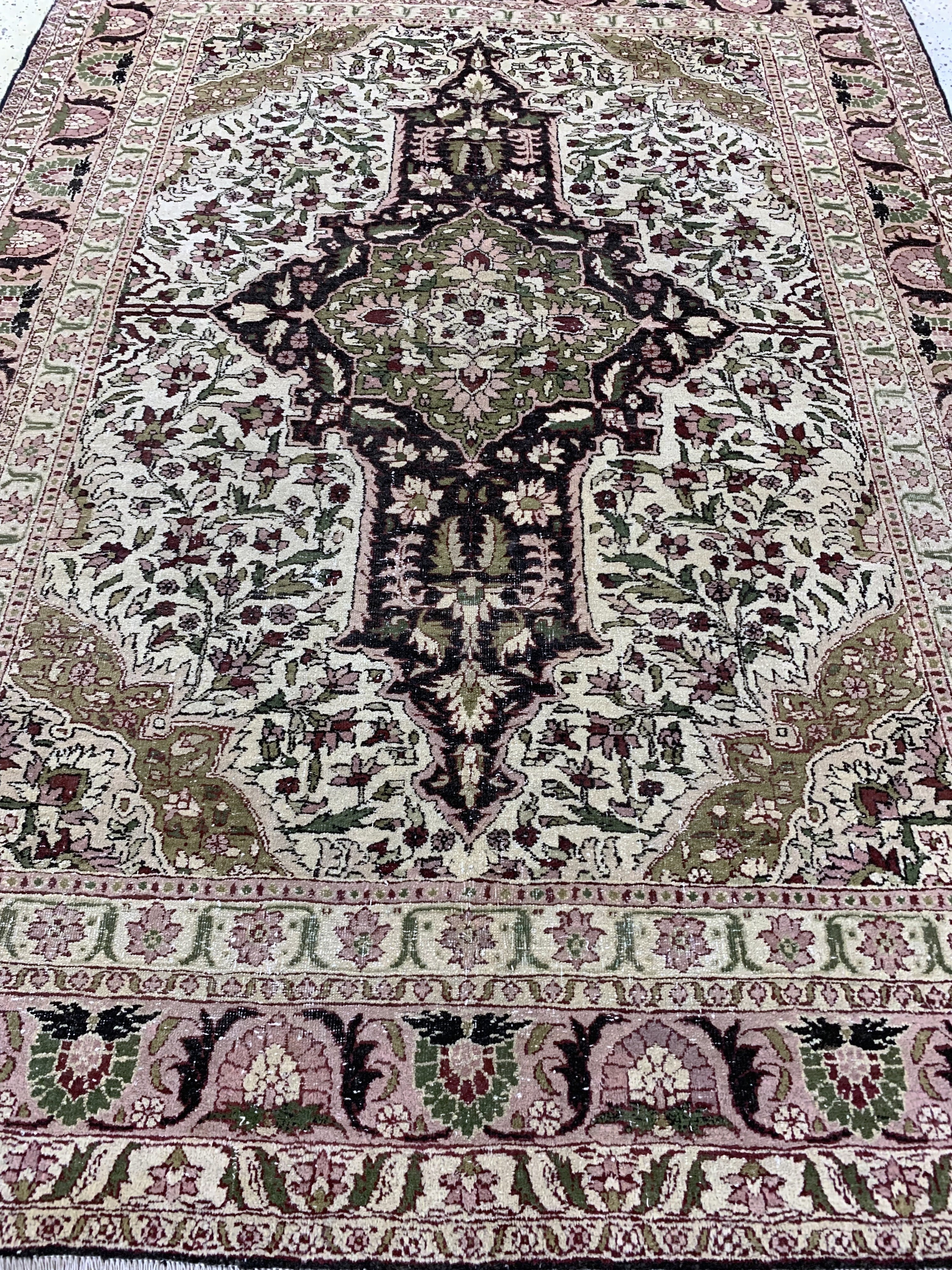 Detail f: Antiker Amritsa, Indien, um 1900, Wolle aufBaumwolle, ca. 204 x 150 cm, gereinigt, EHZ: 2