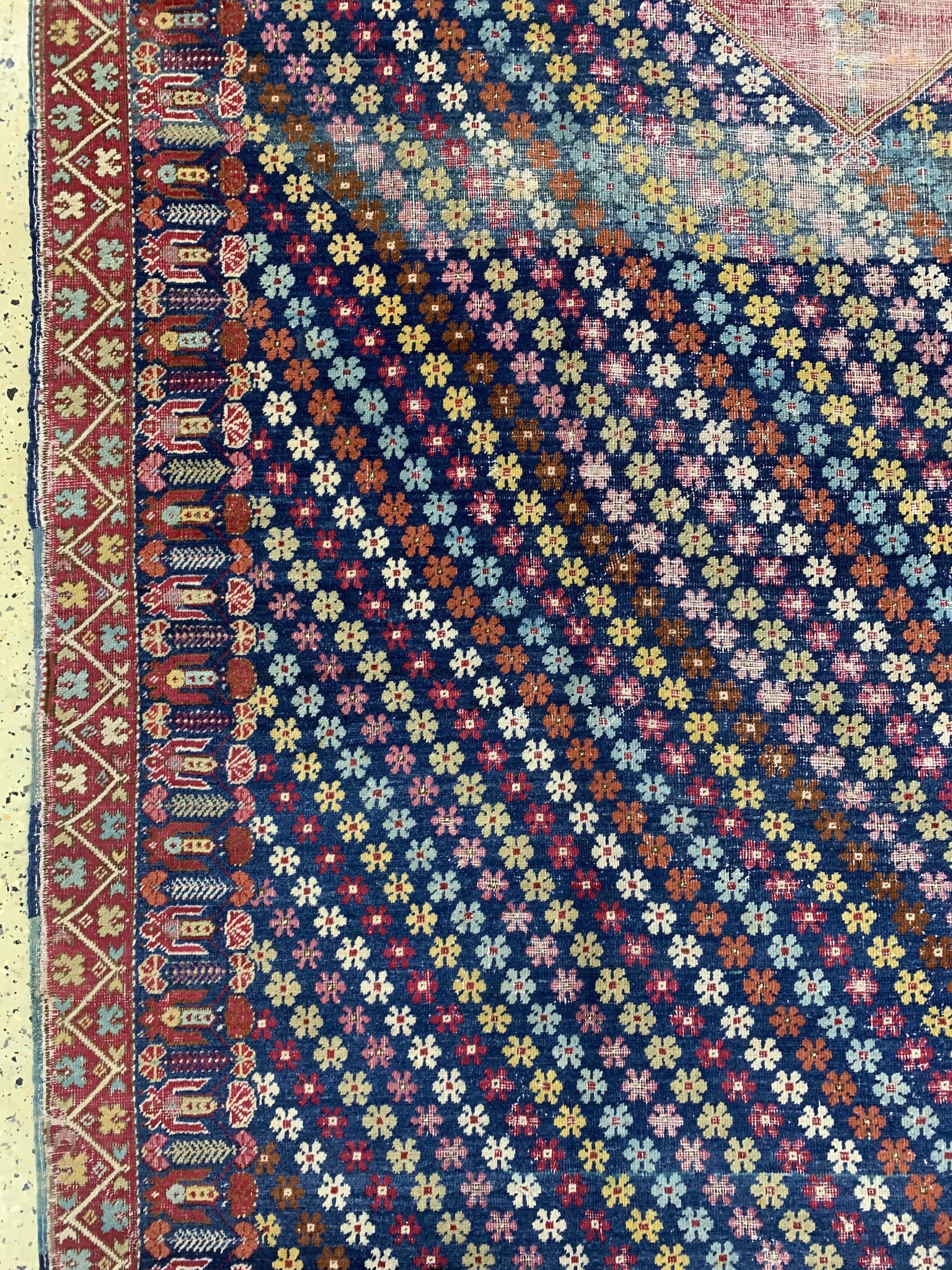 Detail c: Antiker Giordes"Kelley", Türkei, Anfang 19.Jhd, Wolle auf Wolle, ca. 663 x 205 cm: 3, (kleine restaurierungen)