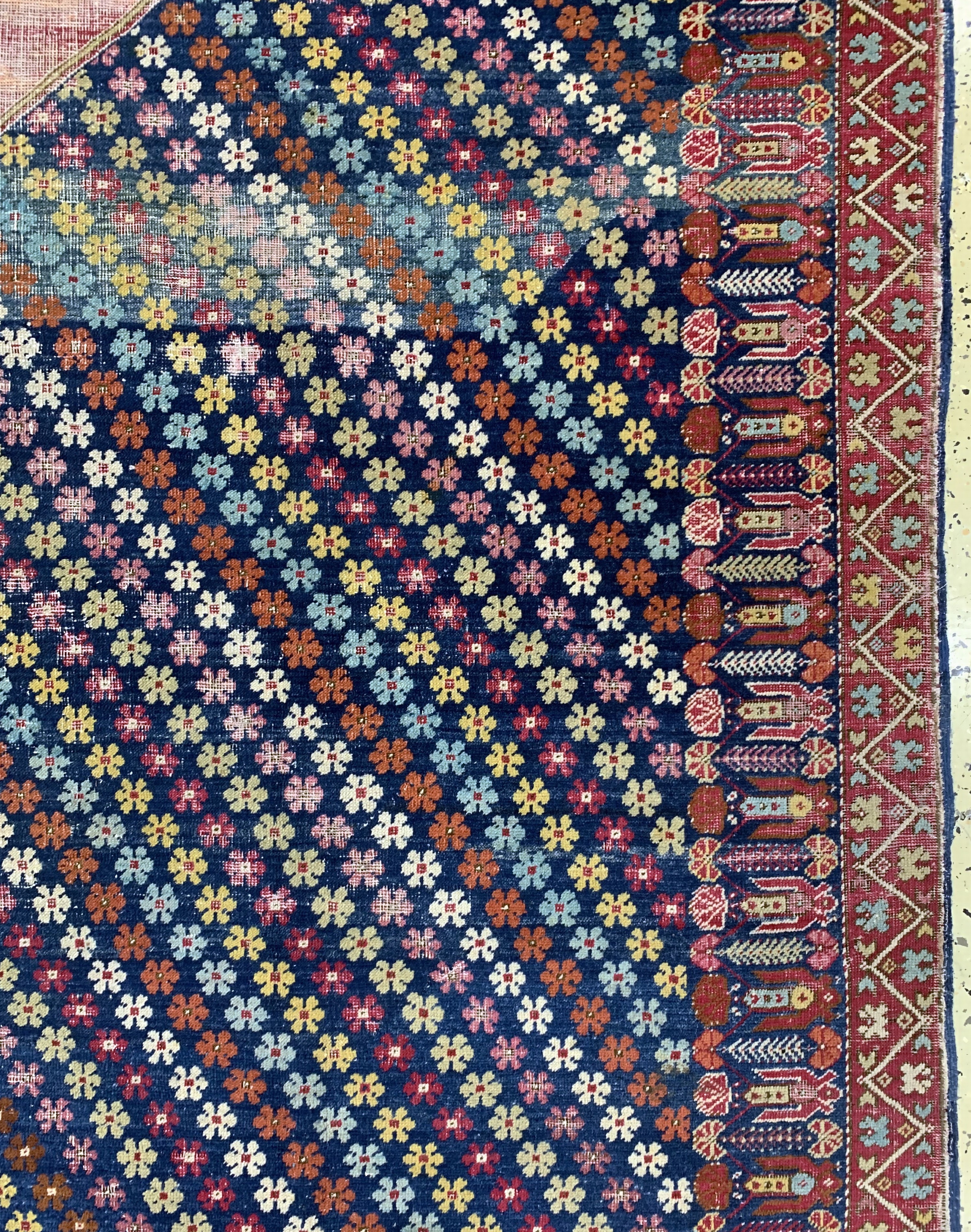 Detail d: Antiker Giordes"Kelley", Türkei, Anfang 19.Jhd, Wolle auf Wolle, ca. 663 x 205 cm: 3, (kleine restaurierungen)