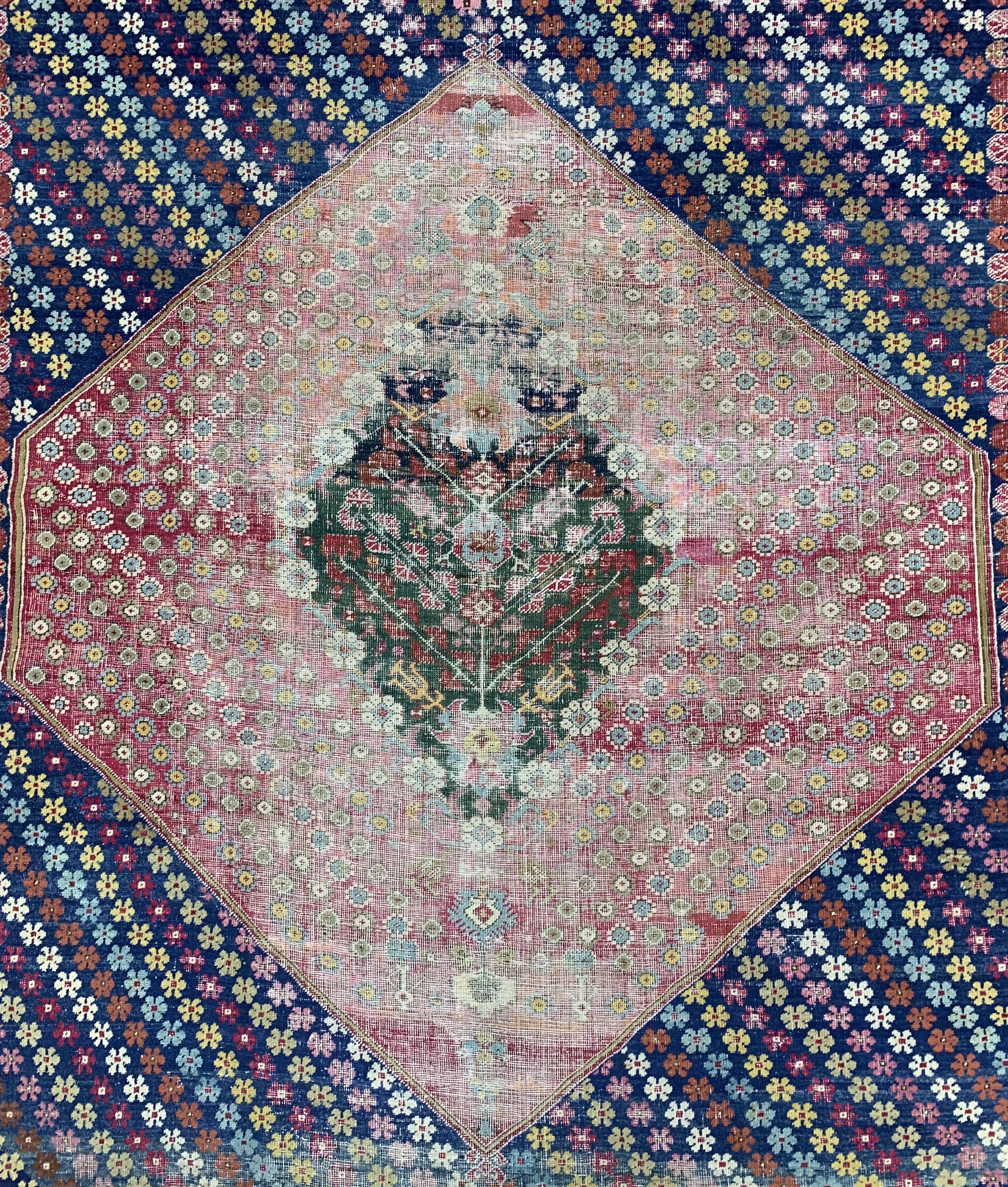 Detail e: Antiker Giordes"Kelley", Türkei, Anfang 19.Jhd, Wolle auf Wolle, ca. 663 x 205 cm: 3, (kleine restaurierungen)