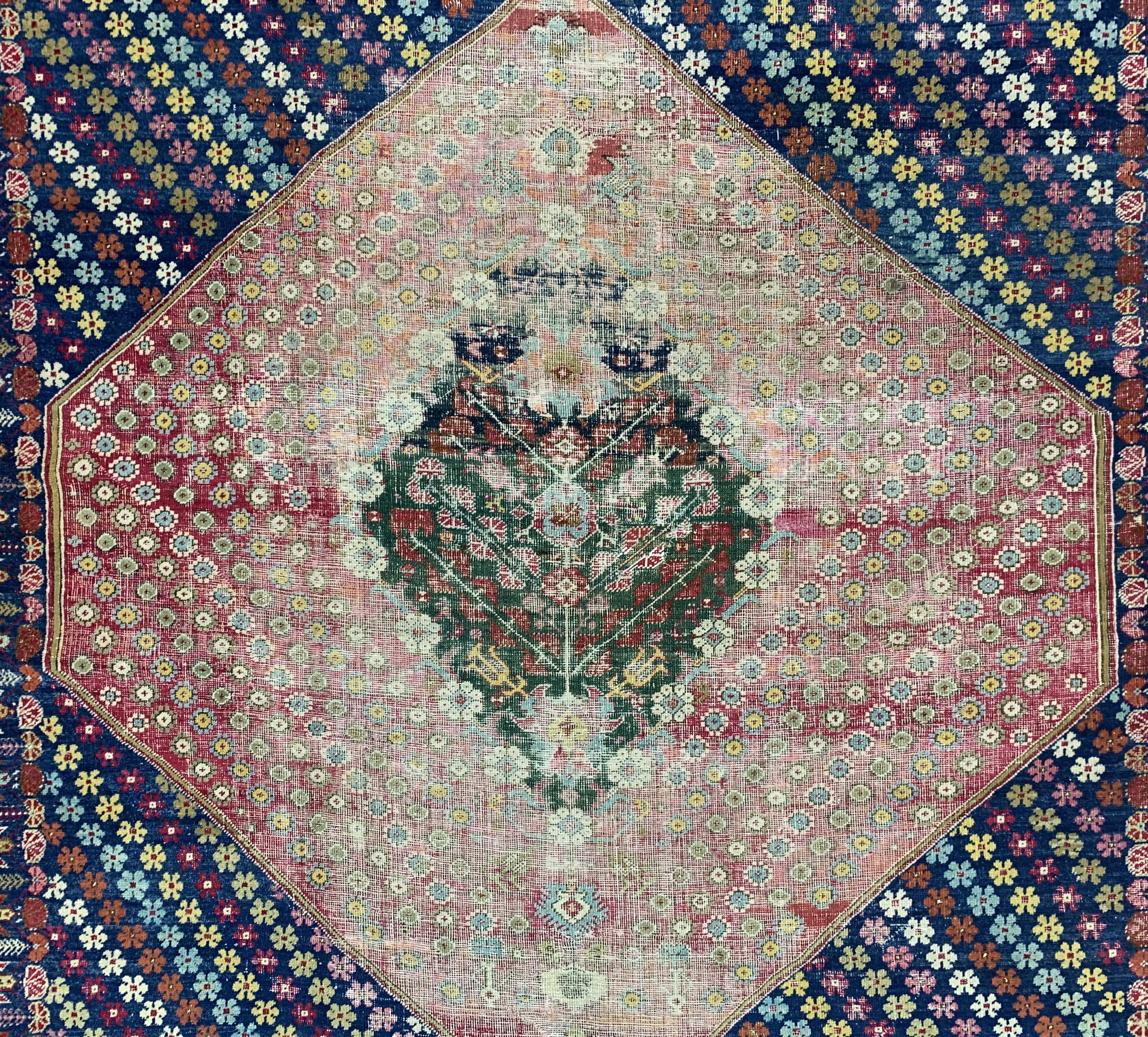 Detail f: Antiker Giordes"Kelley", Türkei, Anfang 19.Jhd, Wolle auf Wolle, ca. 663 x 205 cm: 3, (kleine restaurierungen)