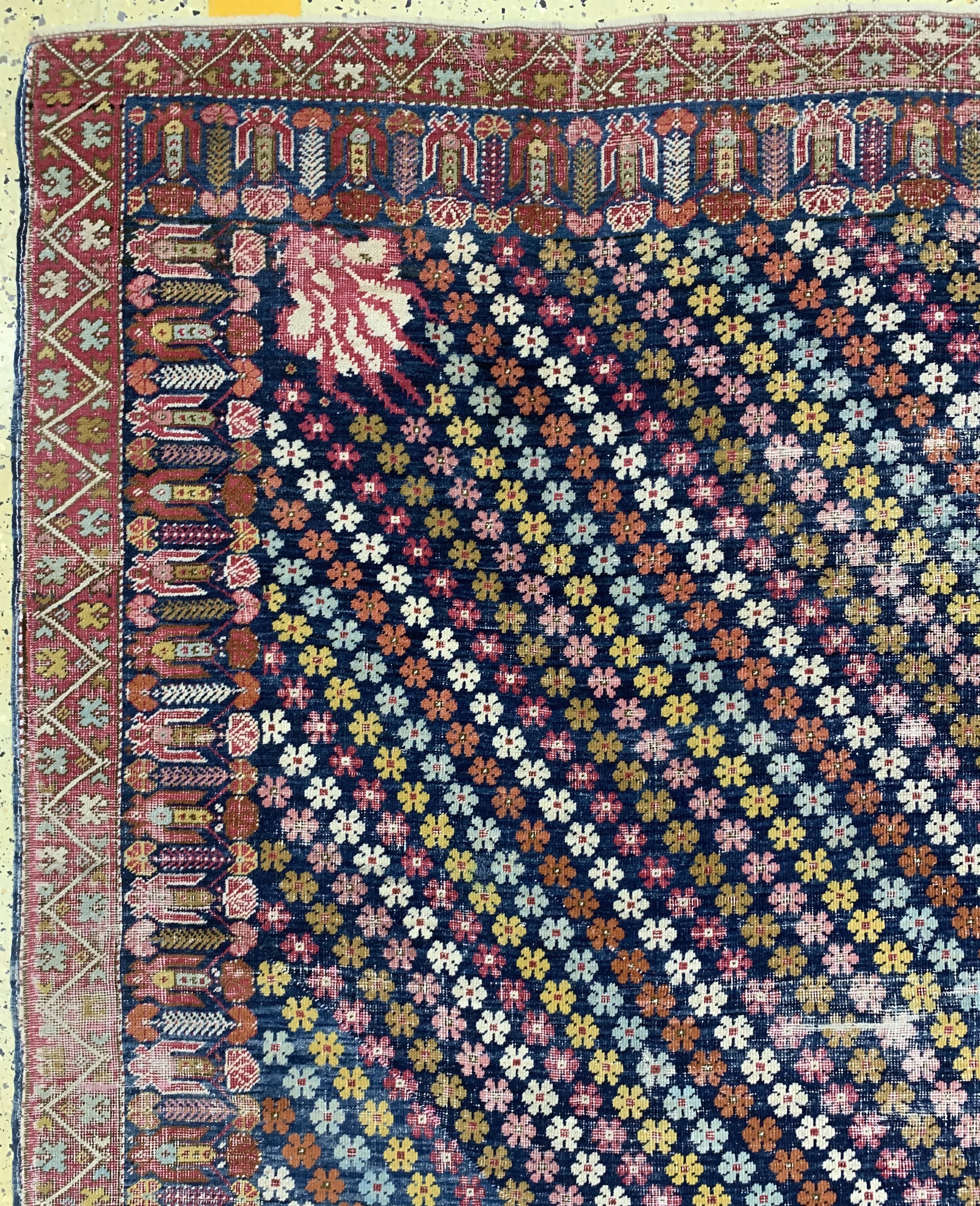 Detail g: Antiker Giordes"Kelley", Türkei, Anfang 19.Jhd, Wolle auf Wolle, ca. 663 x 205 cm: 3, (kleine restaurierungen)
