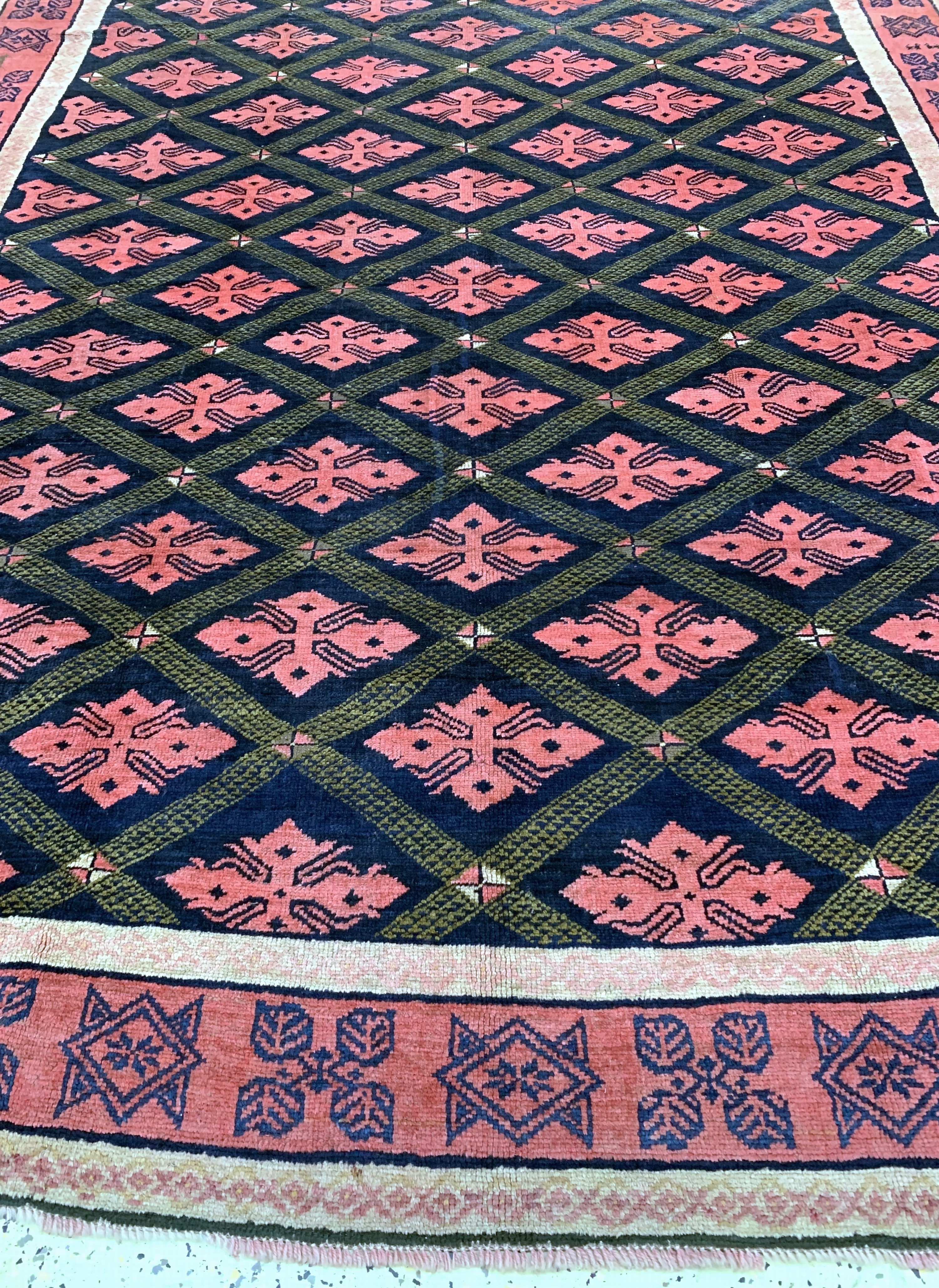 Detail i: Antiker Karabagh"Kelley", Kaukasus, datiert1331(1909), Wolle auf Wolle, ca. 460 x 223 cm,EHZ: 2-3