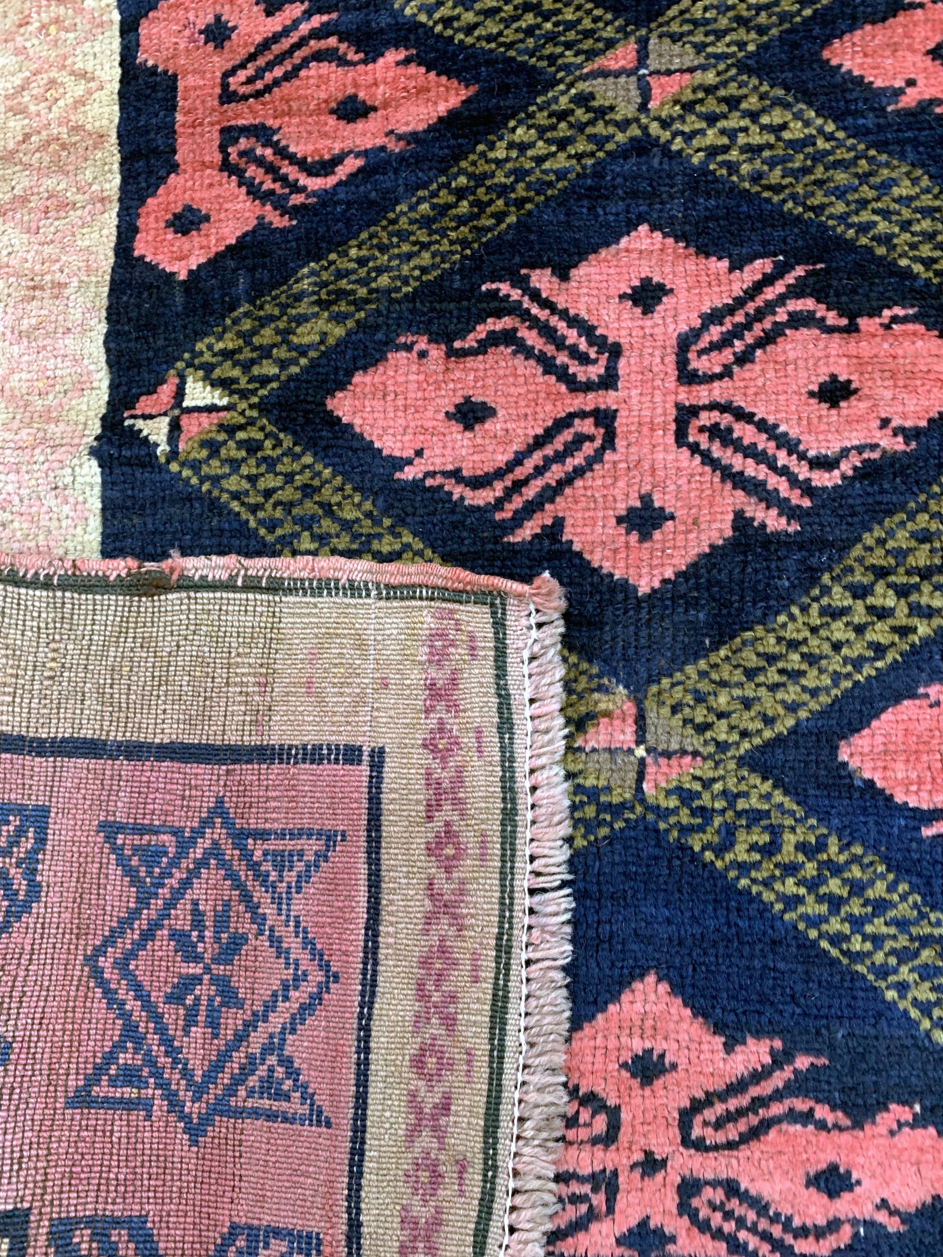 Detail j: Antiker Karabagh"Kelley", Kaukasus, datiert1331(1909), Wolle auf Wolle, ca. 460 x 223 cm,EHZ: 2-3