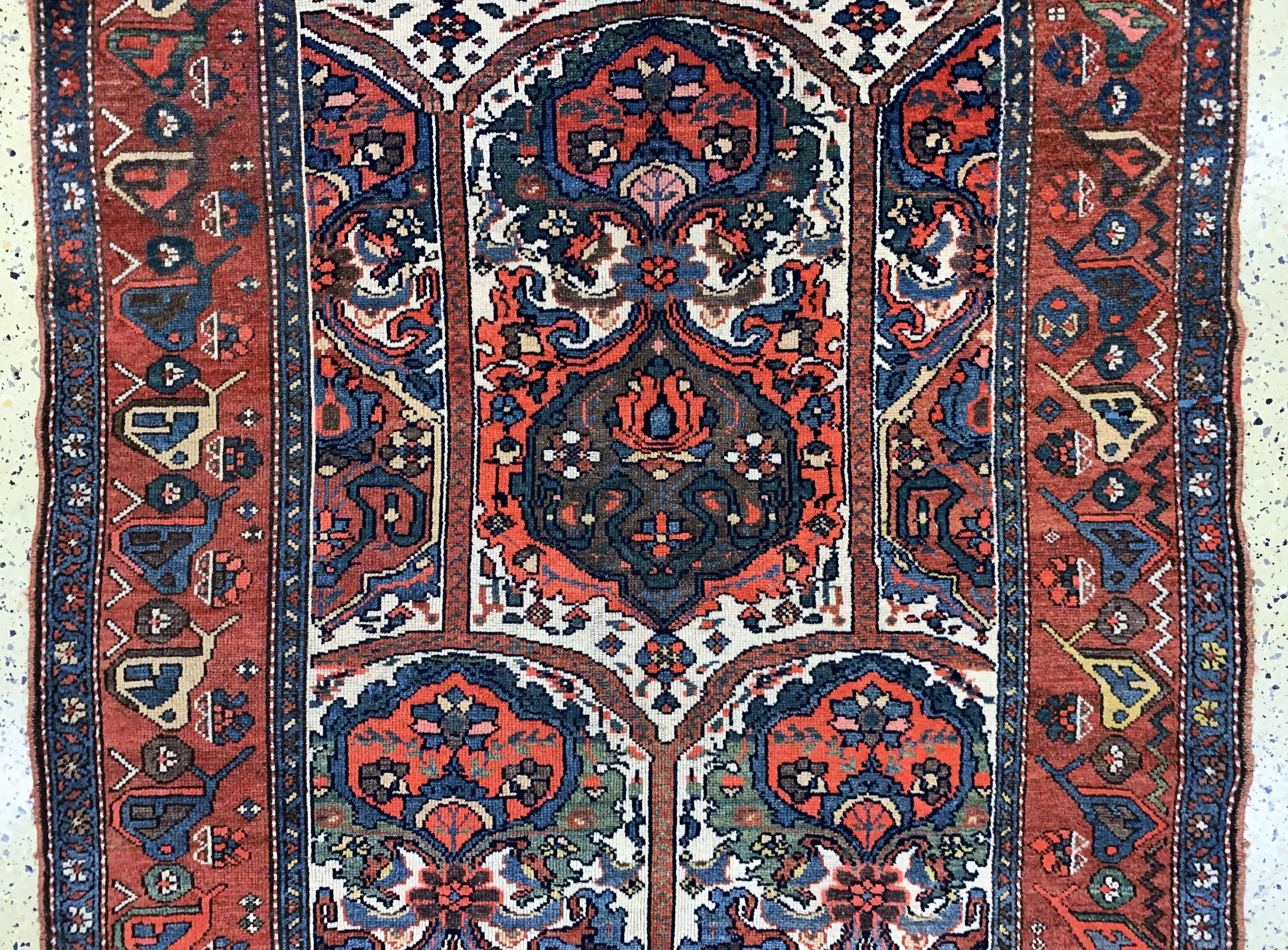 Detail d: Kurdischer"Dorfteppich"antik, Persien, 19.Jhd, Wolle auf Wolle, ca. 470 x 140 cm, gereinigt, EHZ: 2