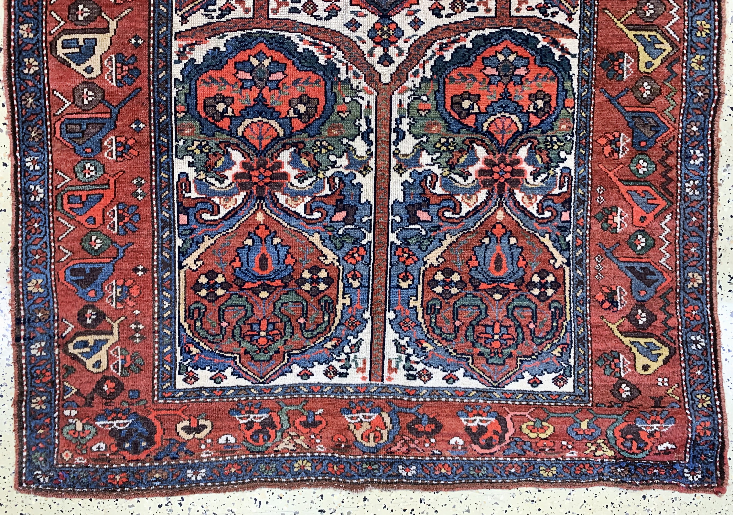 Detail e: Kurdischer"Dorfteppich"antik, Persien, 19.Jhd, Wolle auf Wolle, ca. 470 x 140 cm, gereinigt, EHZ: 2