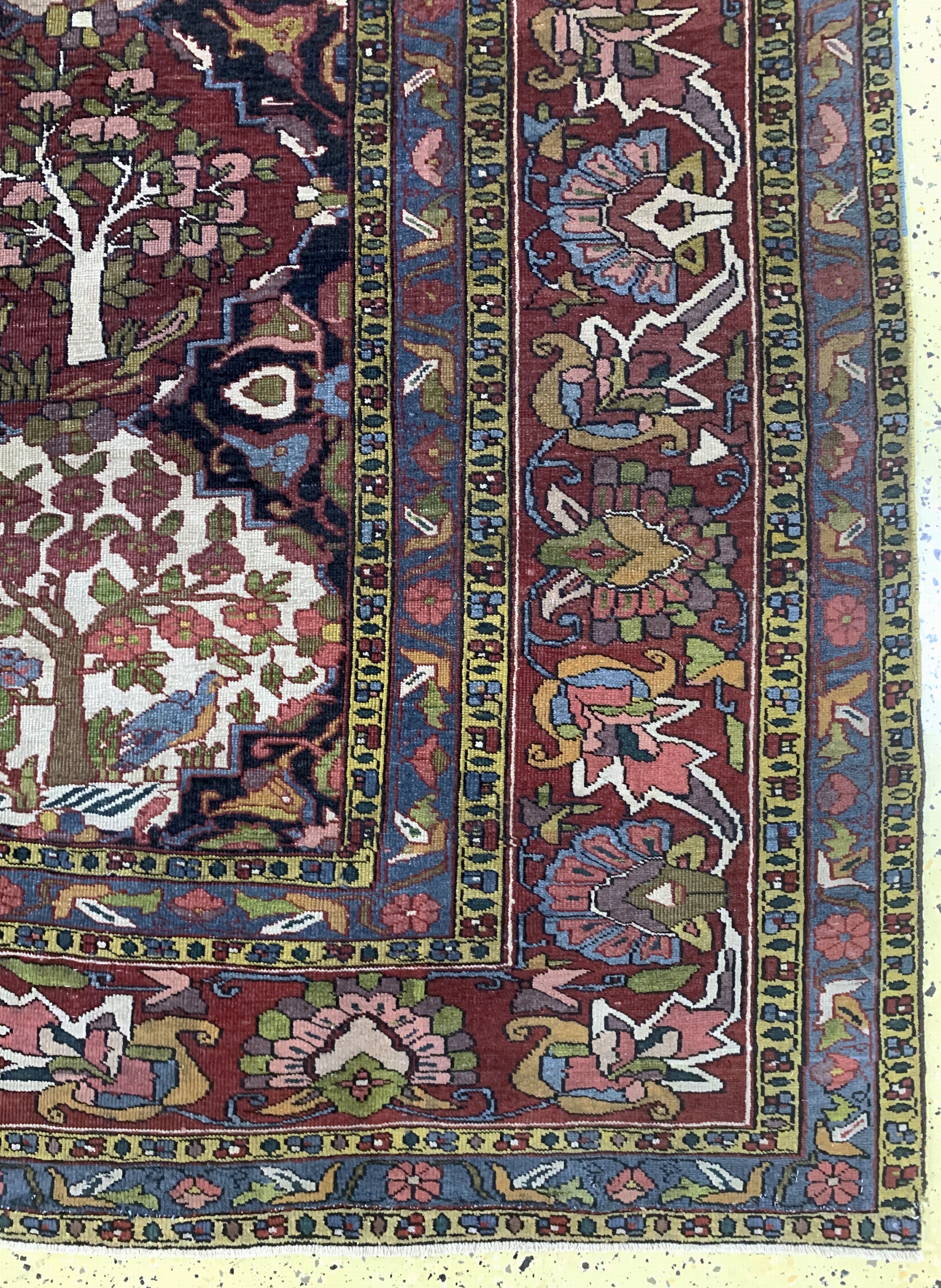 Detail a: Bachtiar"Kelley", Persien, um 1920-1930, Wolle auf Baumwolle, ca. 402 x 207 cm, EHZ: 2-3, (restauriert)