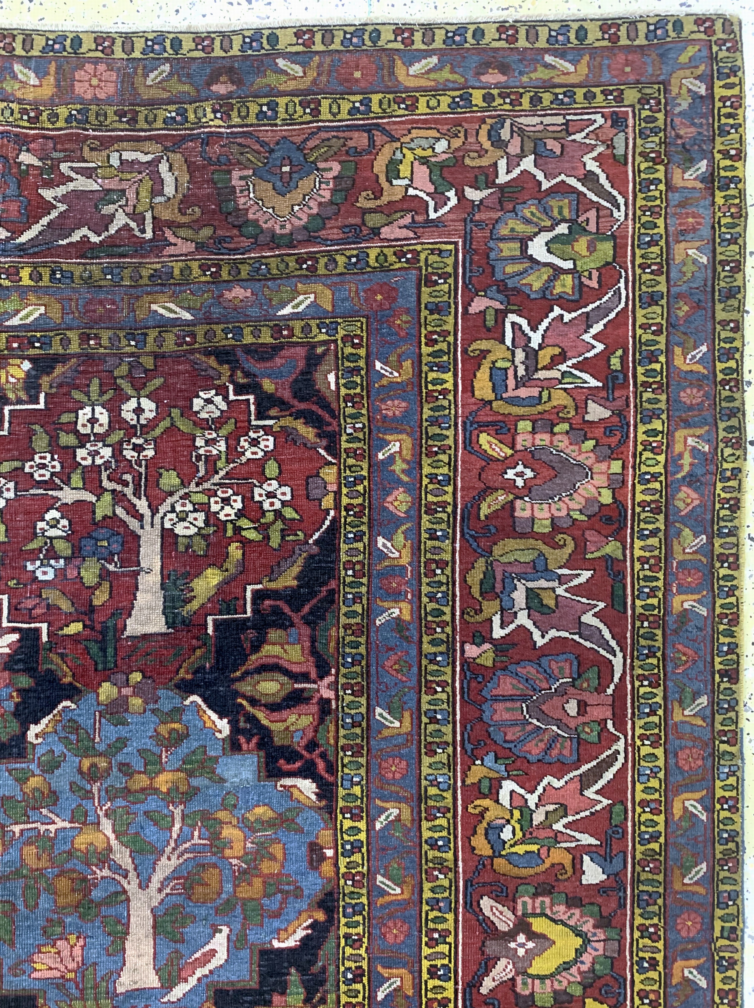 Detail f: Bachtiar"Kelley", Persien, um 1920-1930, Wolle auf Baumwolle, ca. 402 x 207 cm, EHZ: 2-3, (restauriert)