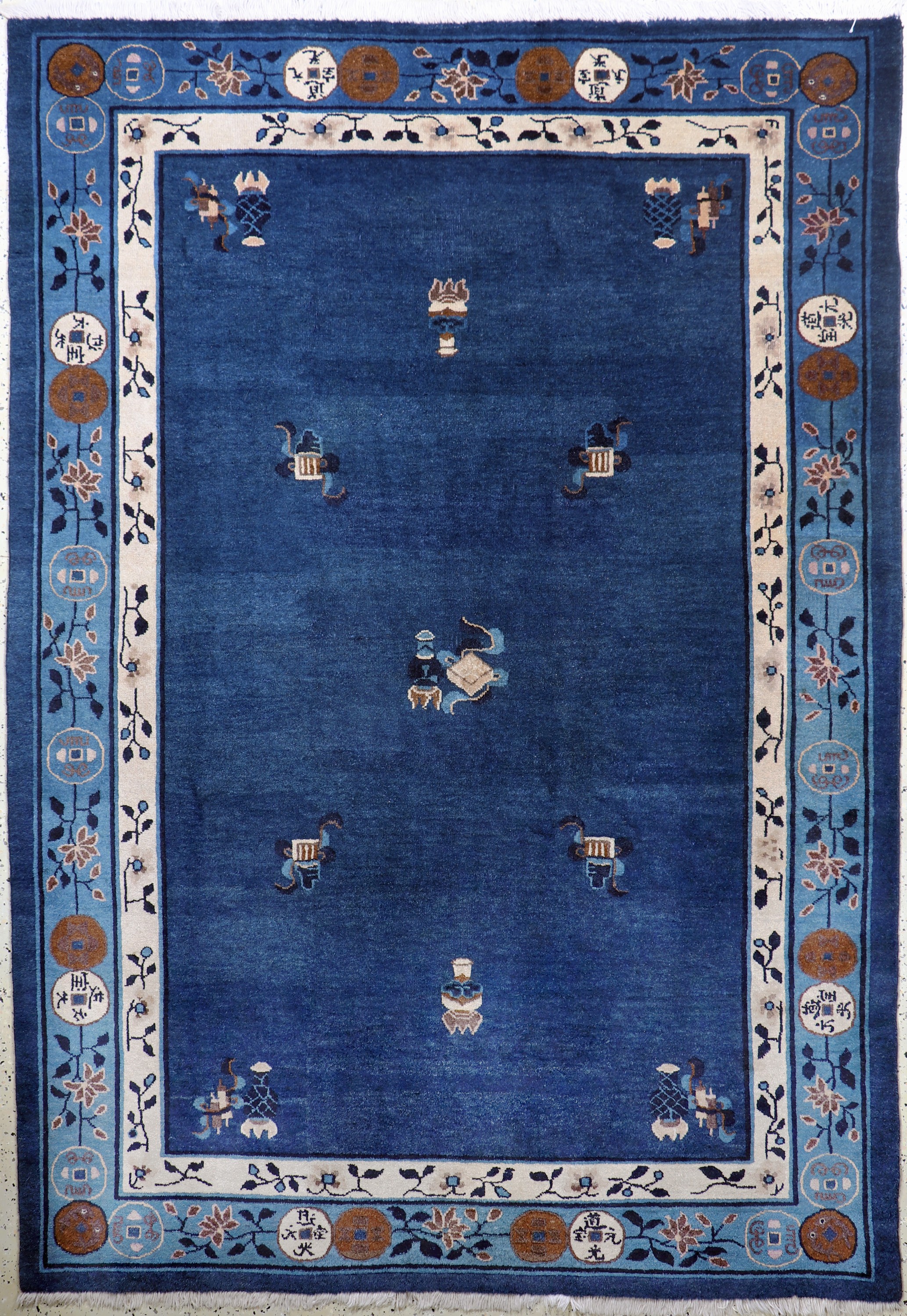 Image 27008591 - Antiker Peking, China, um 1900, Wolle auf Baumwolle, ca. 267 x 188 cm, gereinigt, EHZ: 2
