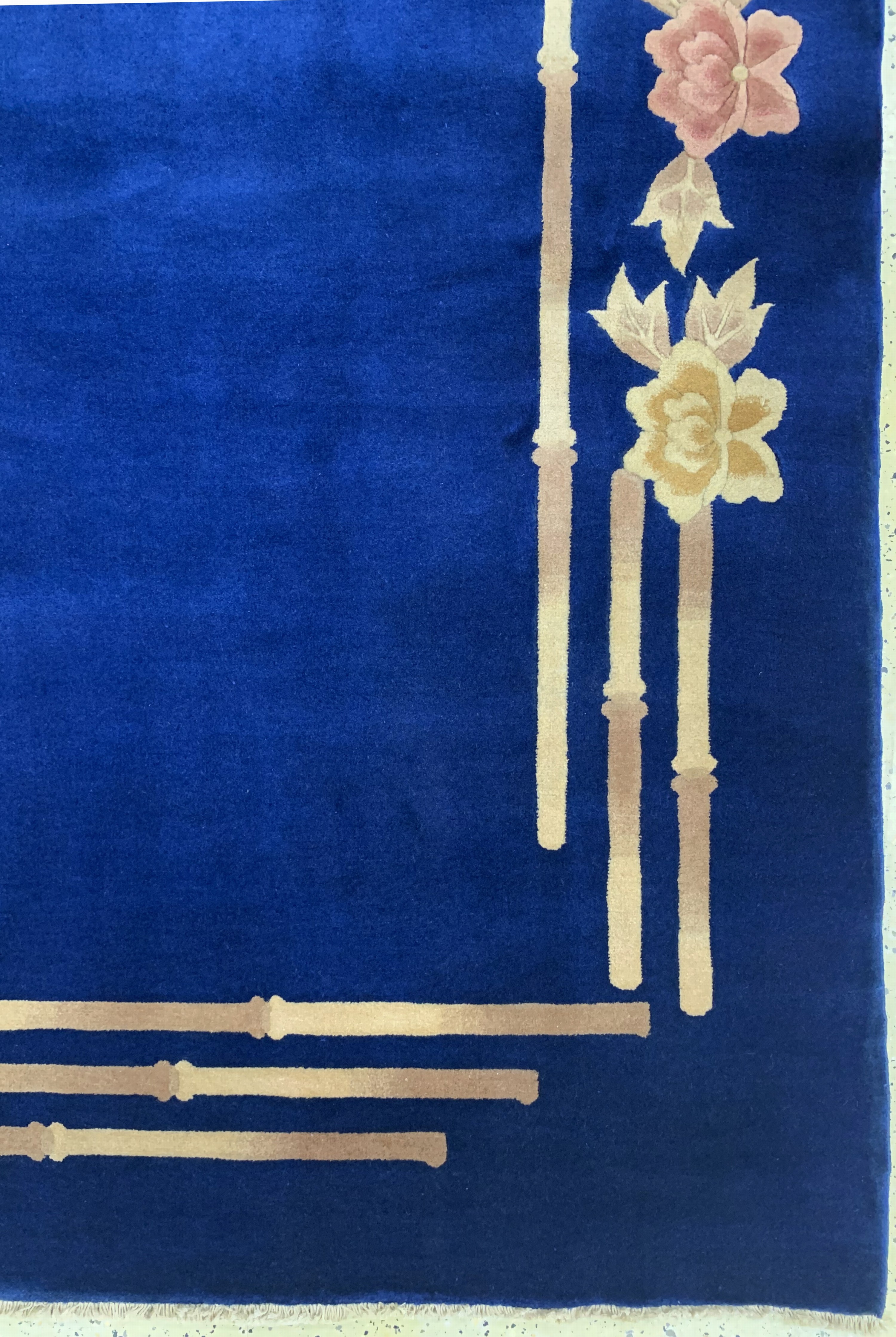 Detail d: Peking"Art-Deco"fein, China, um 1920-1930, Korkwolle auf Baumwolle, ca. 342 x 250 cm, gereinigt, (nahezu neuwertig)