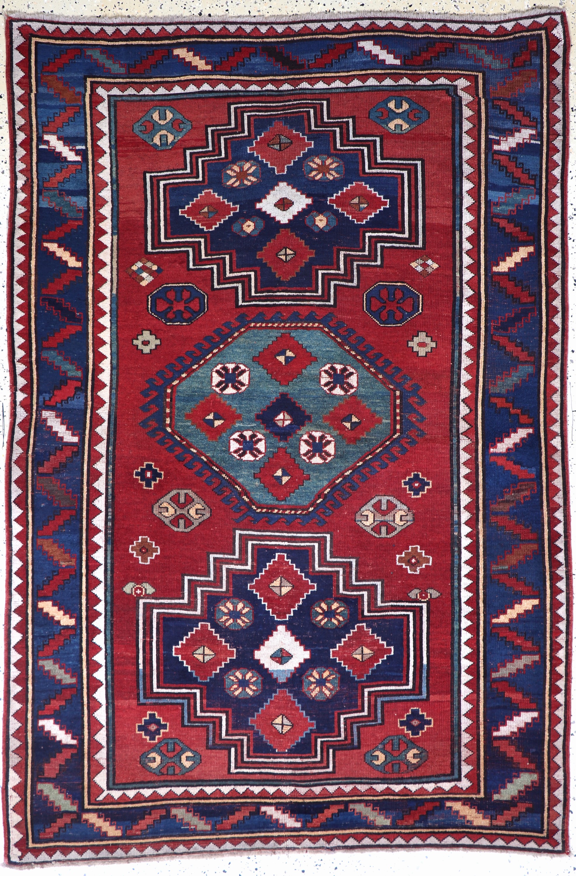 Image 27008597 - ´Loripampak´Kazak antik, Kaukasus, 19.Jhd, Wolle auf Wolle, ca. 218 x 150 cm, ...