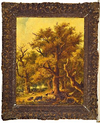 27008560k - Unbekannter Künstler, wohl Niederlande, 1. Hälfte 19. Jh., Hütejunge mit Kuhherde bei ...