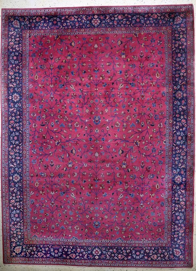 Image Agra fein alt, Indien, um 1940-1950, Wolle auf Baumwolle, ca. 362 x 265 cm, EHZ: 2