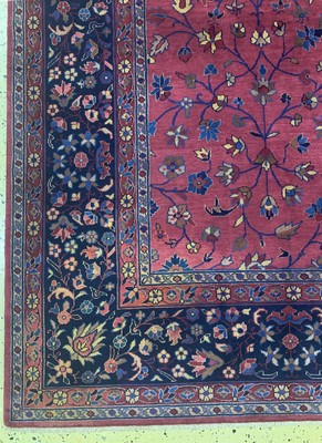 27008578c - Agra fein alt, Indien, um 1940-1950, Wolle auf Baumwolle, ca. 362 x 265 cm, EHZ: 2