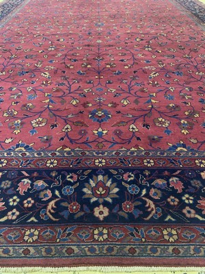 27008578j - Agra fein alt, Indien, um 1940-1950, Wolle auf Baumwolle, ca. 362 x 265 cm, EHZ: 2