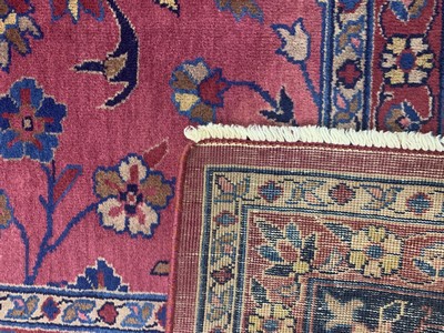 27008578k - Agra fein alt, Indien, um 1940-1950, Wolle auf Baumwolle, ca. 362 x 265 cm, EHZ: 2