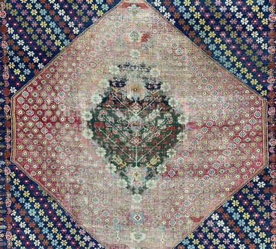 27008582f - Antiker Giordes´Kelley´, Türkei, Anfang 19.Jhd, Wolle auf Wolle, ca. 663 x 205 cm: 3, ...