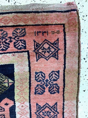 27008583g - Antiker Karabagh´Kelley´, Kaukasus, datiert1331(1909), Wolle auf Wolle, ca. 460 x 223 ...