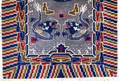27008588c - Ning-Hsia´Drachen-Teppich´, China, um 1900,Wolle auf Baumwolle, ca. 205 x 130 cm, EHZ: 2