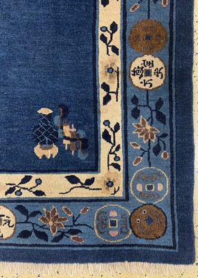27008591a - Antiker Peking, China, um 1900, Wolle auf Baumwolle, ca. 267 x 188 cm, gereinigt, EHZ: 2
