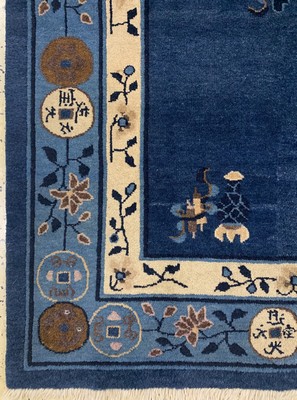 27008591b - Antiker Peking, China, um 1900, Wolle auf Baumwolle, ca. 267 x 188 cm, gereinigt, EHZ: 2