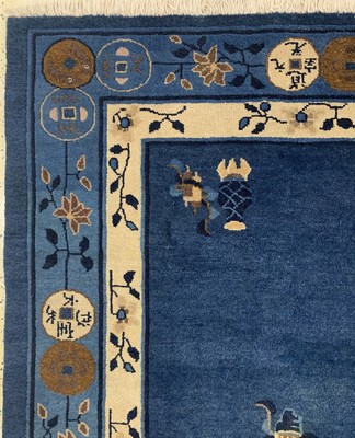 27008591c - Antiker Peking, China, um 1900, Wolle auf Baumwolle, ca. 267 x 188 cm, gereinigt, EHZ: 2