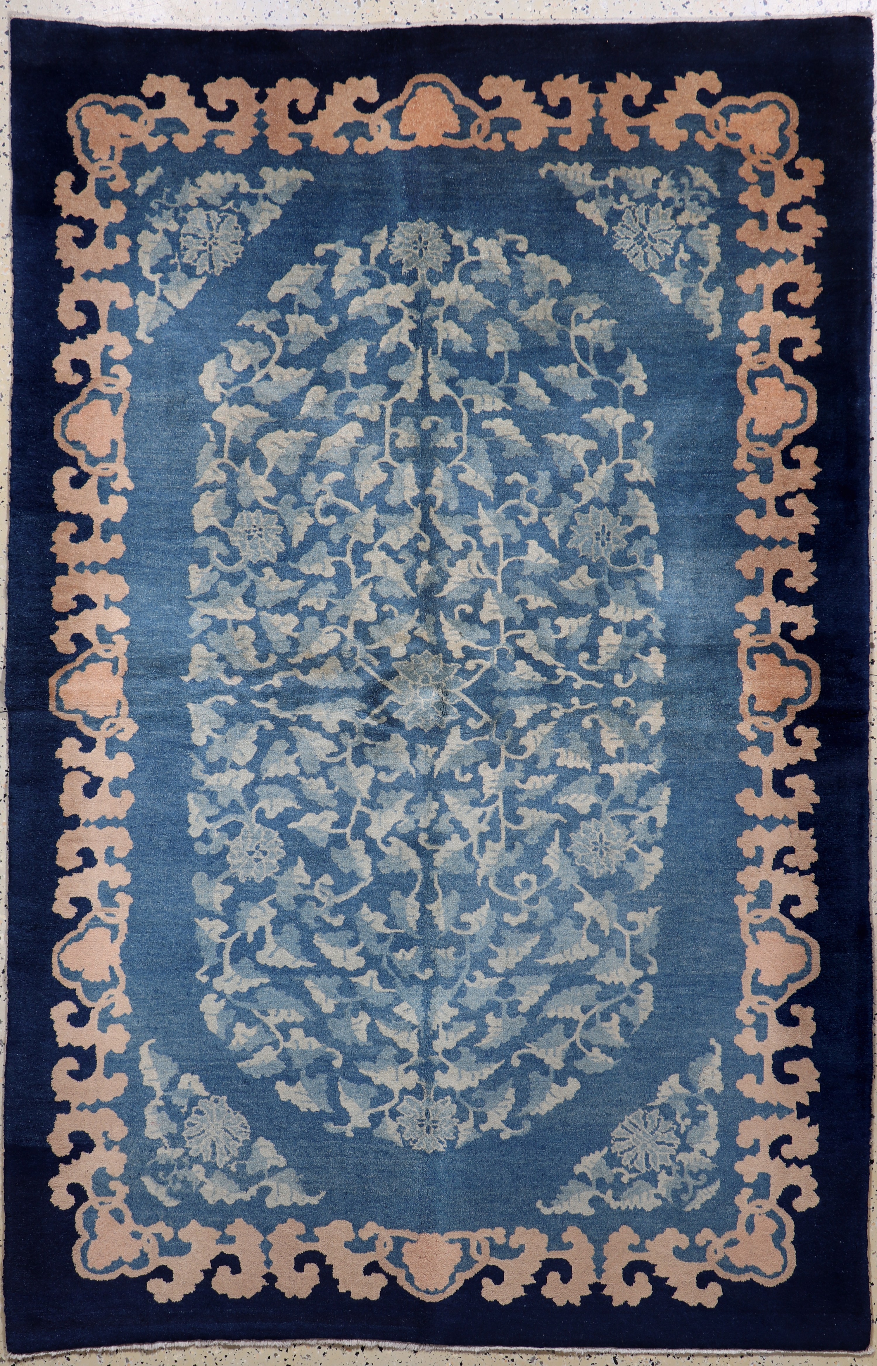Peking"Art-Deco"alt, China, um 1920, Wolle auf Baumwolle, ca. 233 x 153 cm, gereinigt, EHZ: 1-2