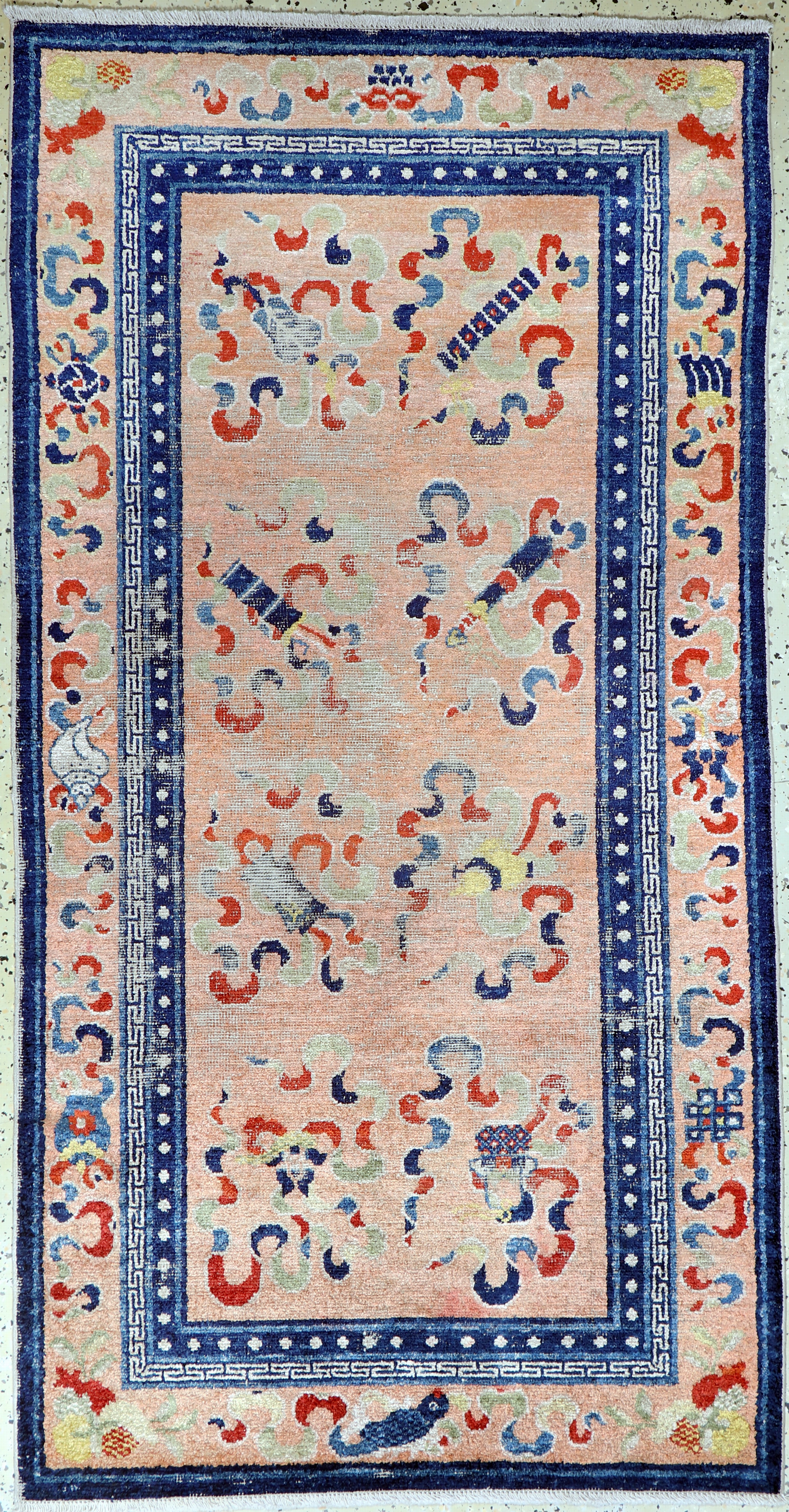Seiden Ning-Hsia antik, China, um 1900, Seide auf Baumwolle, ca. 175 x 92 cm, EHZ: 3
