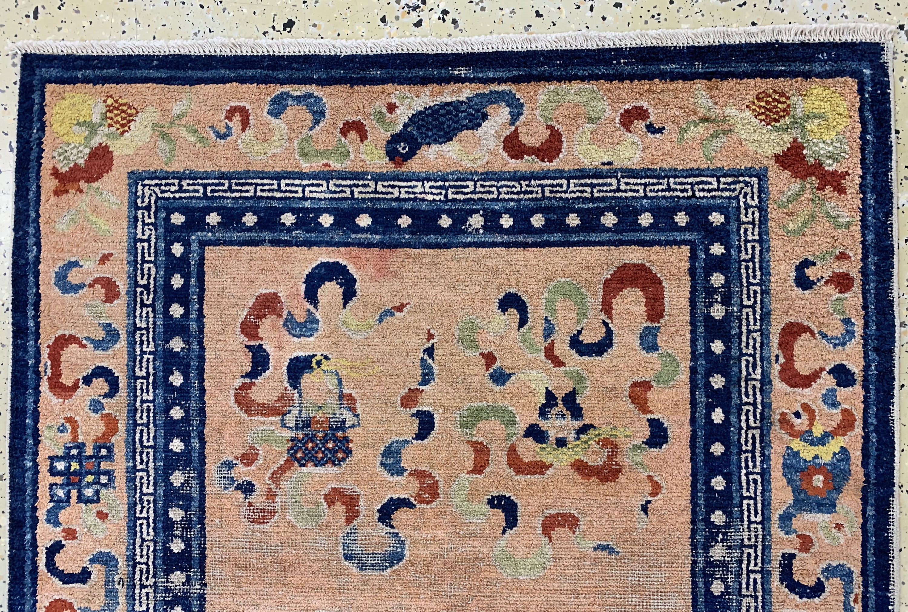 Detail a: Seiden Ning-Hsia antik, China, um 1900, Seide auf Baumwolle, ca. 175 x 92 cm, EHZ: 3