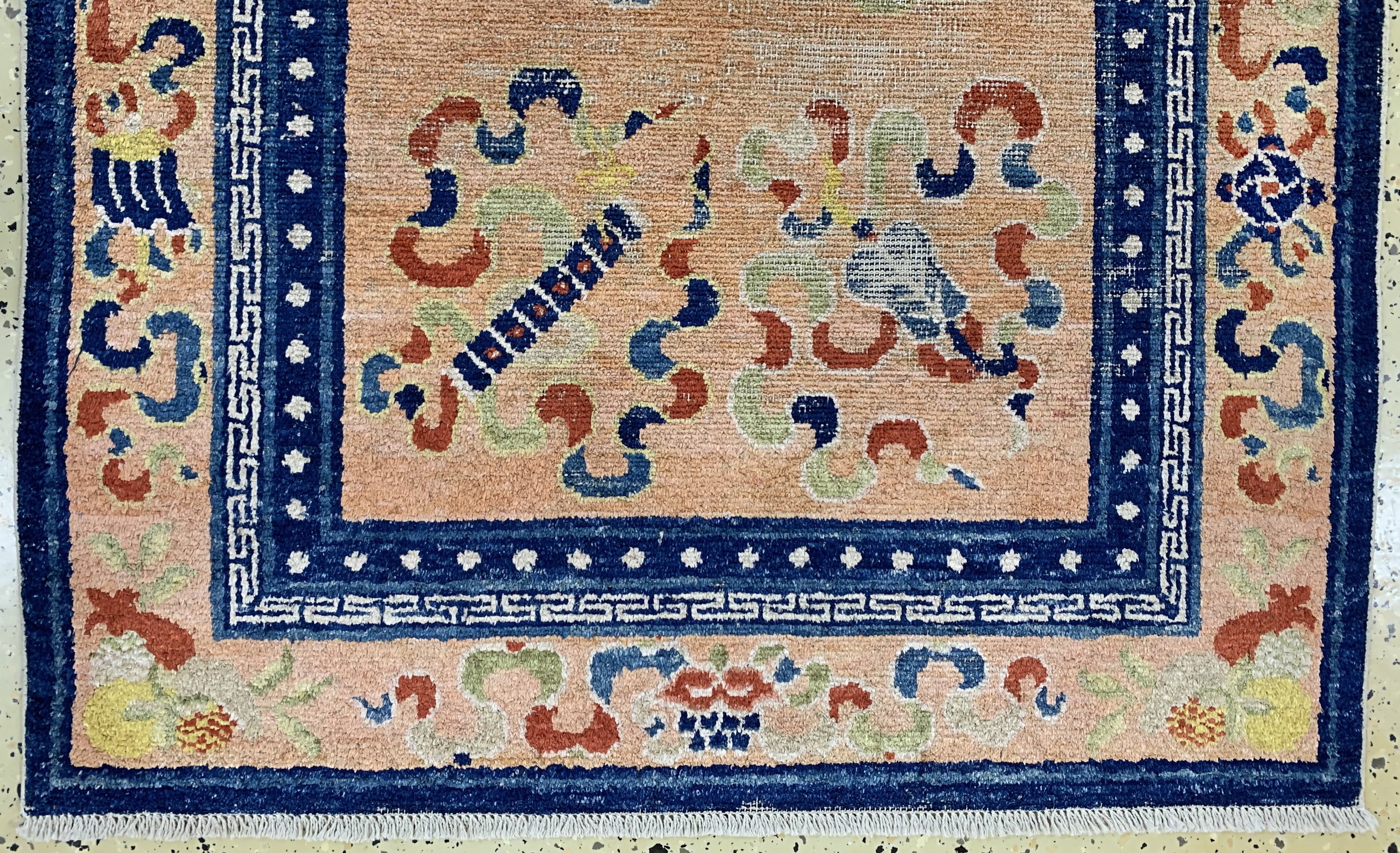 Detail c: Seiden Ning-Hsia antik, China, um 1900, Seide auf Baumwolle, ca. 175 x 92 cm, EHZ: 3