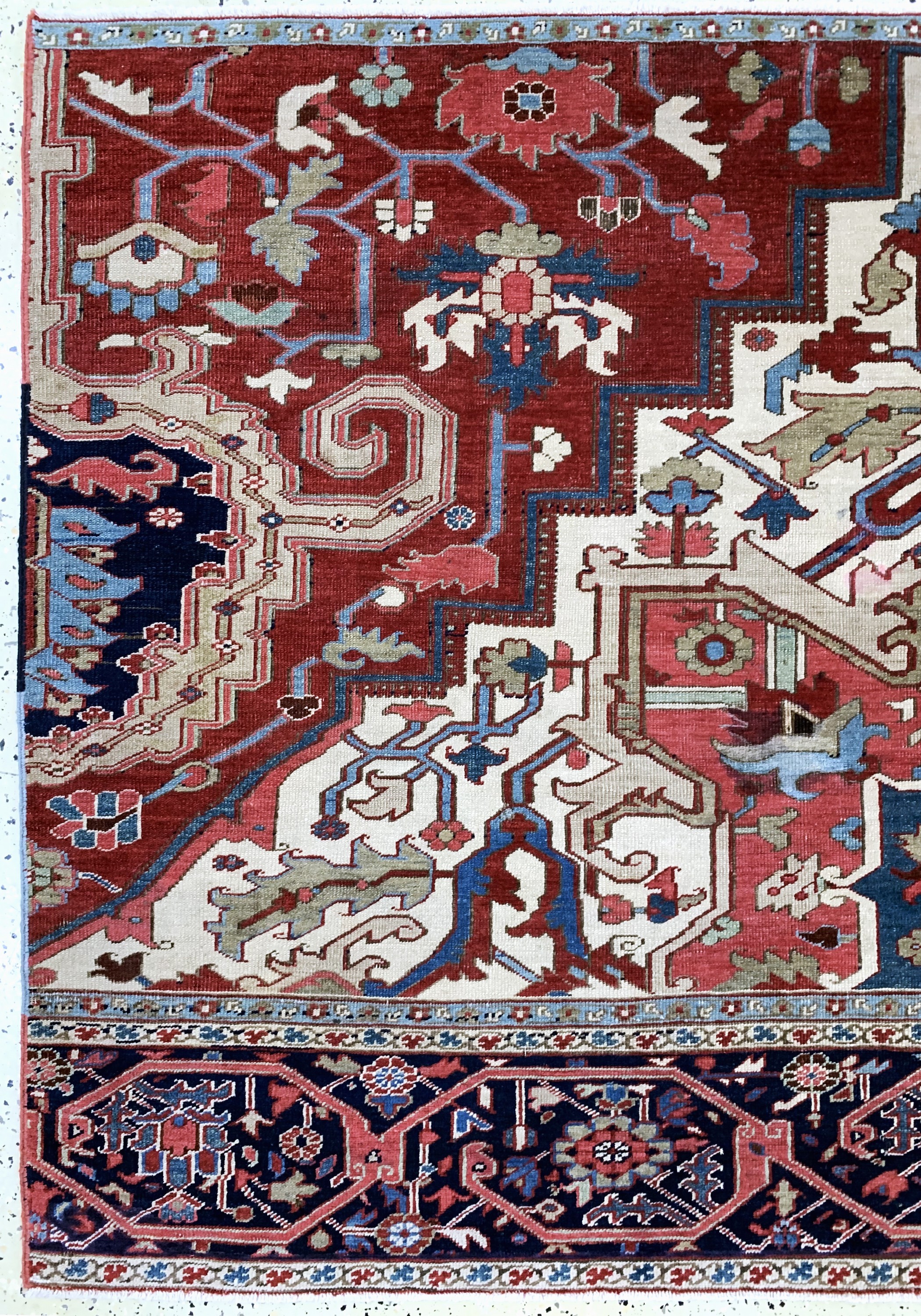 Detail b: Antikes Fragment, Turkey, um 1900, Wolle auf Baumwolle, ca. 152 x 190 cm, EHZ: 2