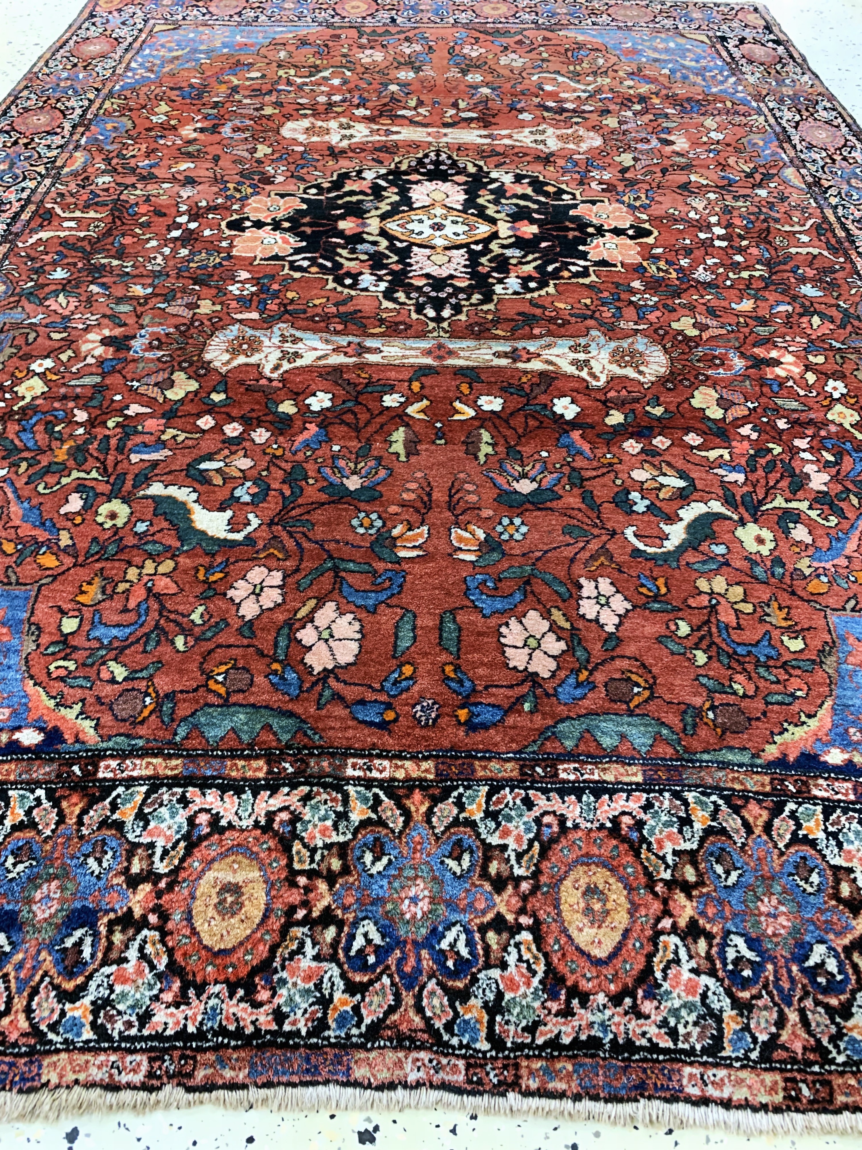 Detail e: Sarogh"Farahan"antik, Persien, um 1900, Wolle auf Baumwolle, ca. 190 x 132 cm, EHZ: 2