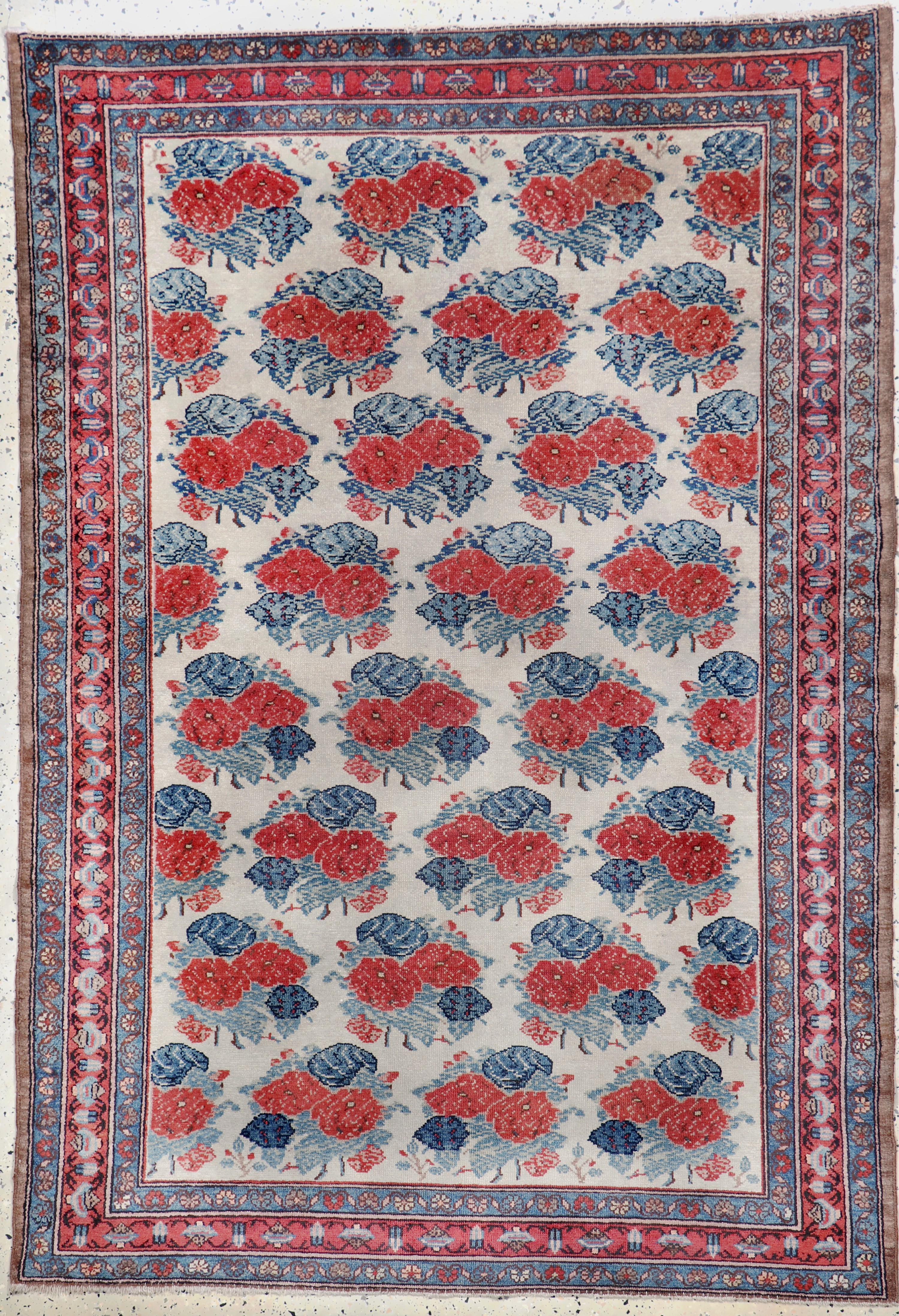 Antiker Malayer, Persien, um 1900, Wolle auf Baumwolle, ca. 193 x 135 cm, EHZ:(gleichmäßig dünn)