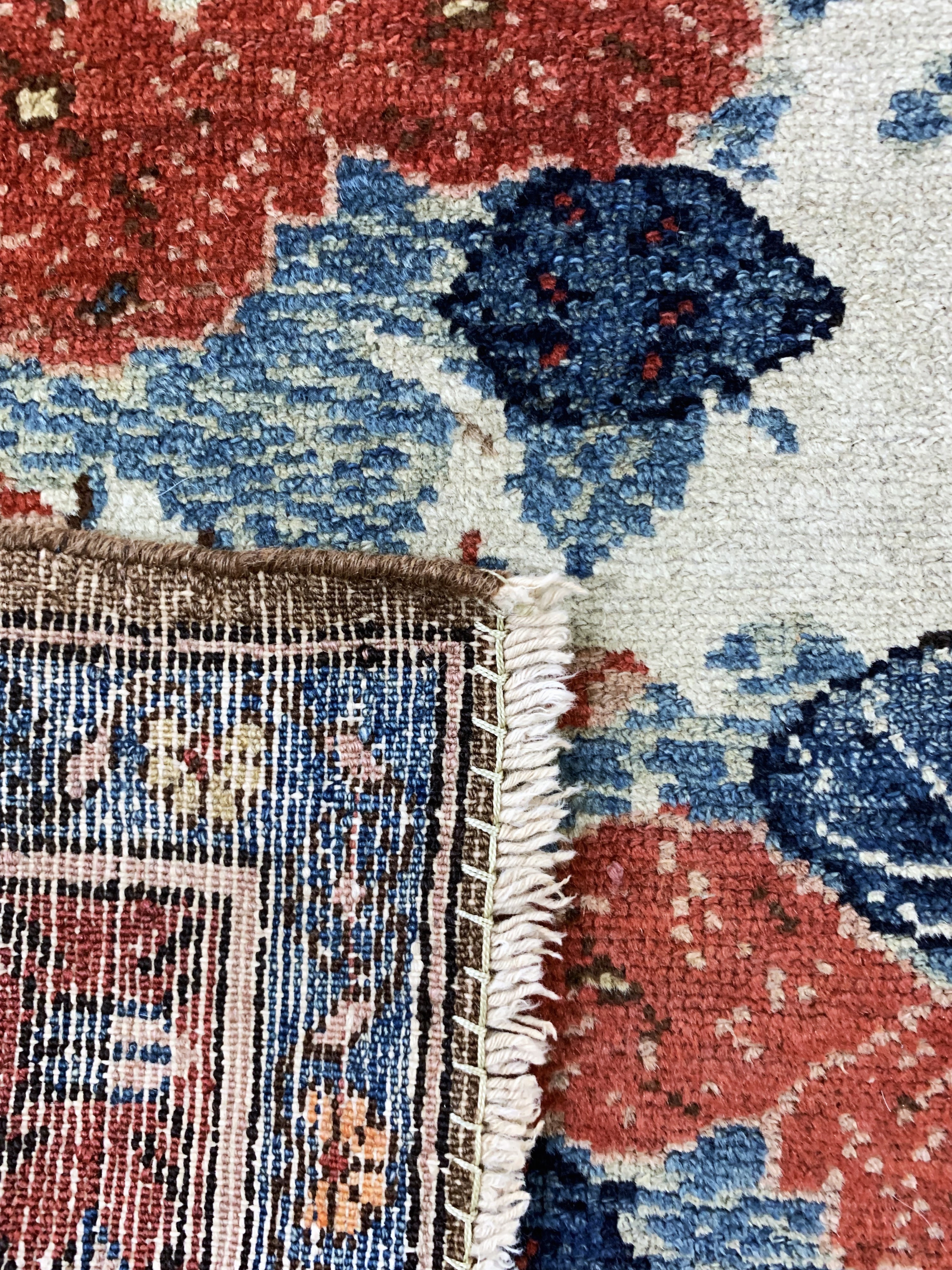 Detail f: Antiker Malayer, Persien, um 1900, Wolle auf Baumwolle, ca. 193 x 135 cm, EHZ:(gleichmäßig dünn)