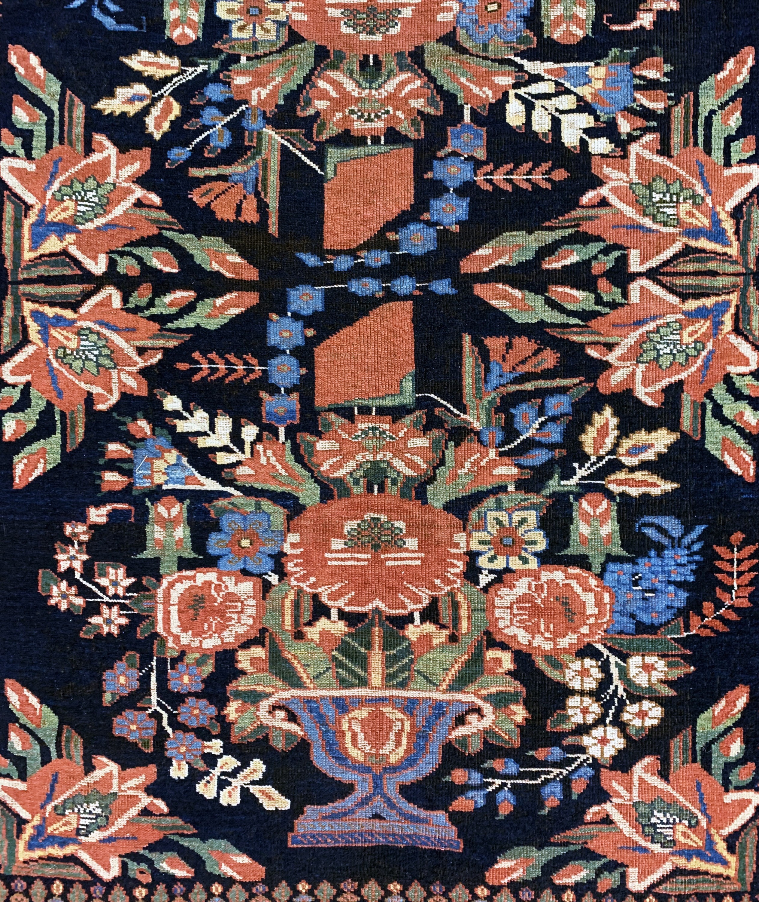 Detail e: Antiker Afschar, Persien, 19.Jhd, Wolle aufWolle, ca. 185 x 150 cm, EHZ:(gleichmäßig dünn)