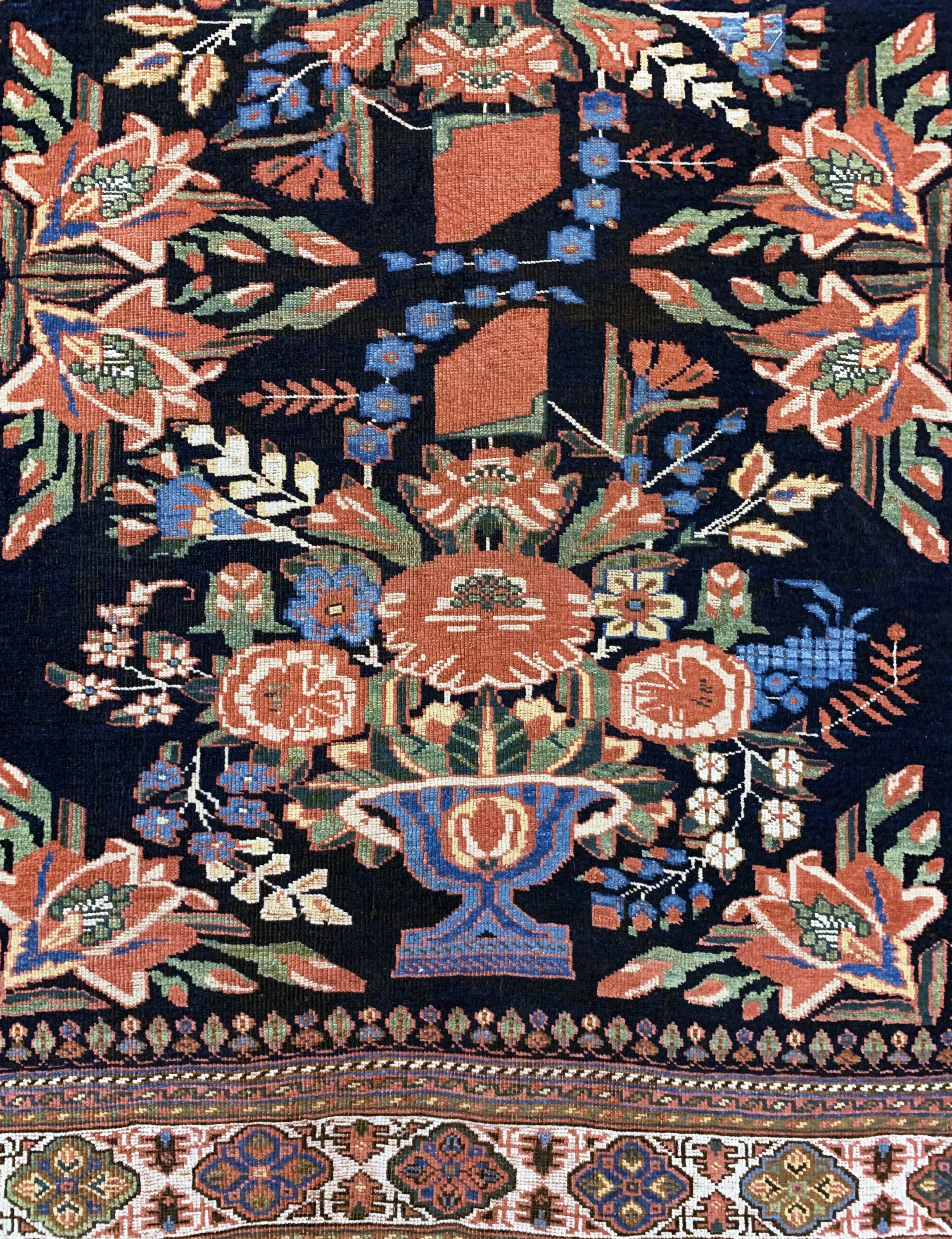 Detail f: Antiker Afschar, Persien, 19.Jhd, Wolle aufWolle, ca. 185 x 150 cm, EHZ:(gleichmäßig dünn)