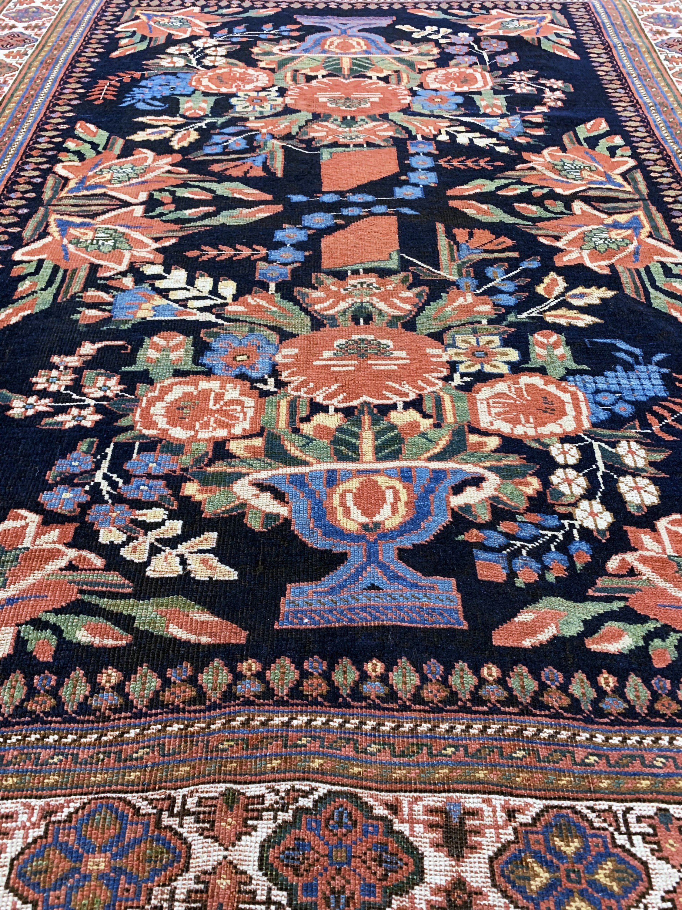 Detail g: Antiker Afschar, Persien, 19.Jhd, Wolle aufWolle, ca. 185 x 150 cm, EHZ:(gleichmäßig dünn)