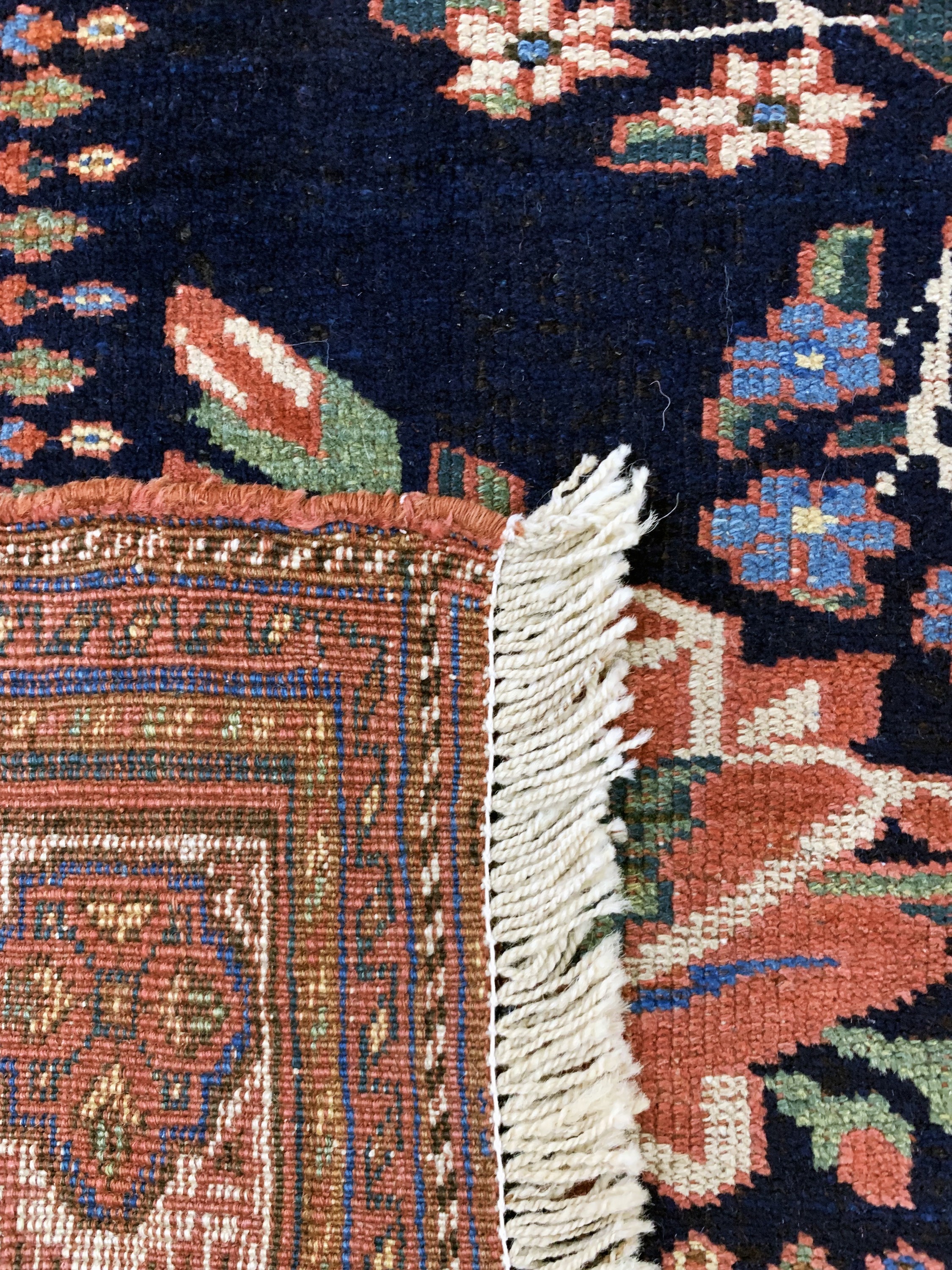 Detail h: Antiker Afschar, Persien, 19.Jhd, Wolle aufWolle, ca. 185 x 150 cm, EHZ:(gleichmäßig dünn)