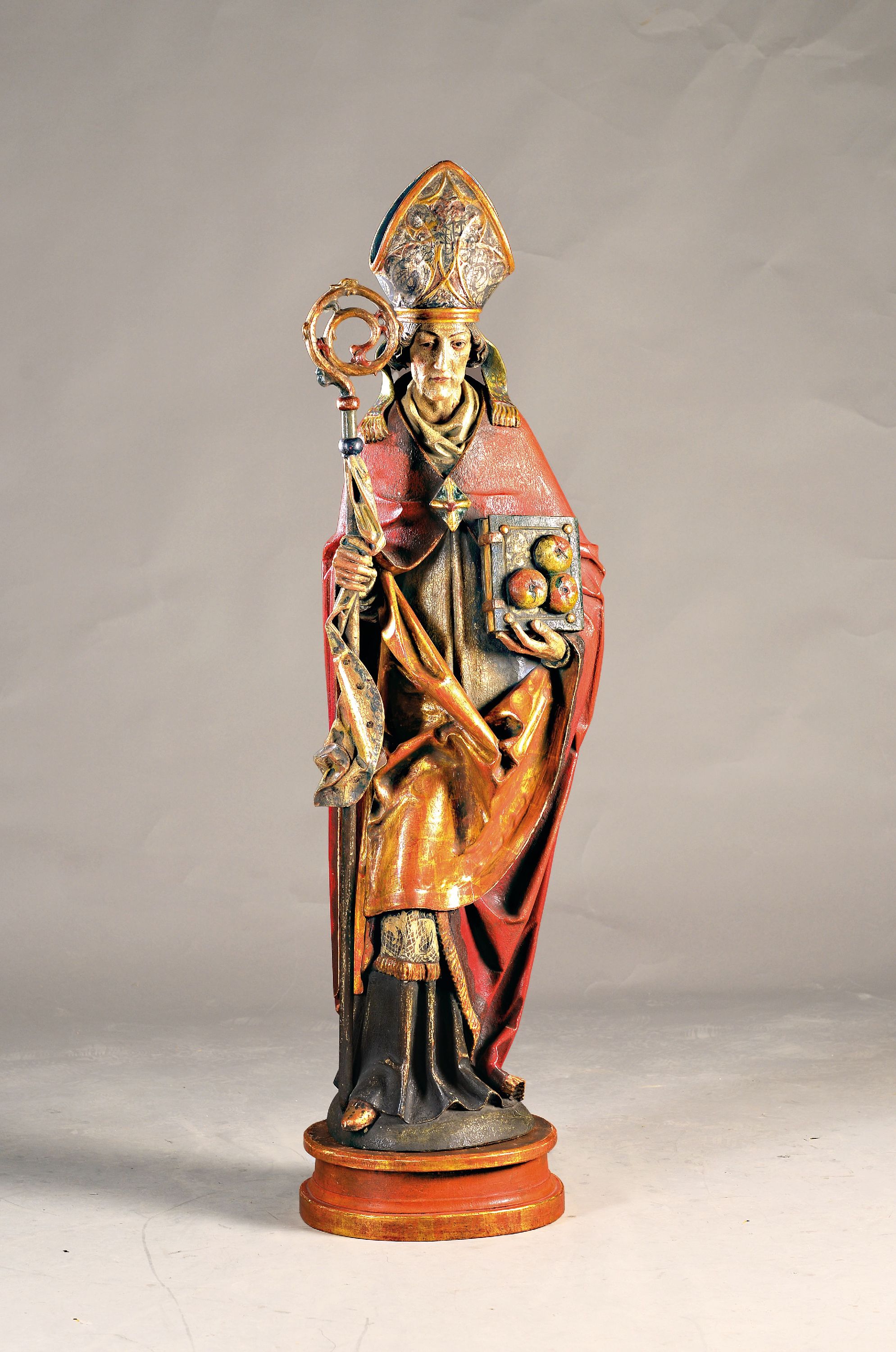 Image 27008627 - Große Heiligenfigur, Nikolaus, Oberammergau, 1970er-Jahre, Holz vollplastisch ...