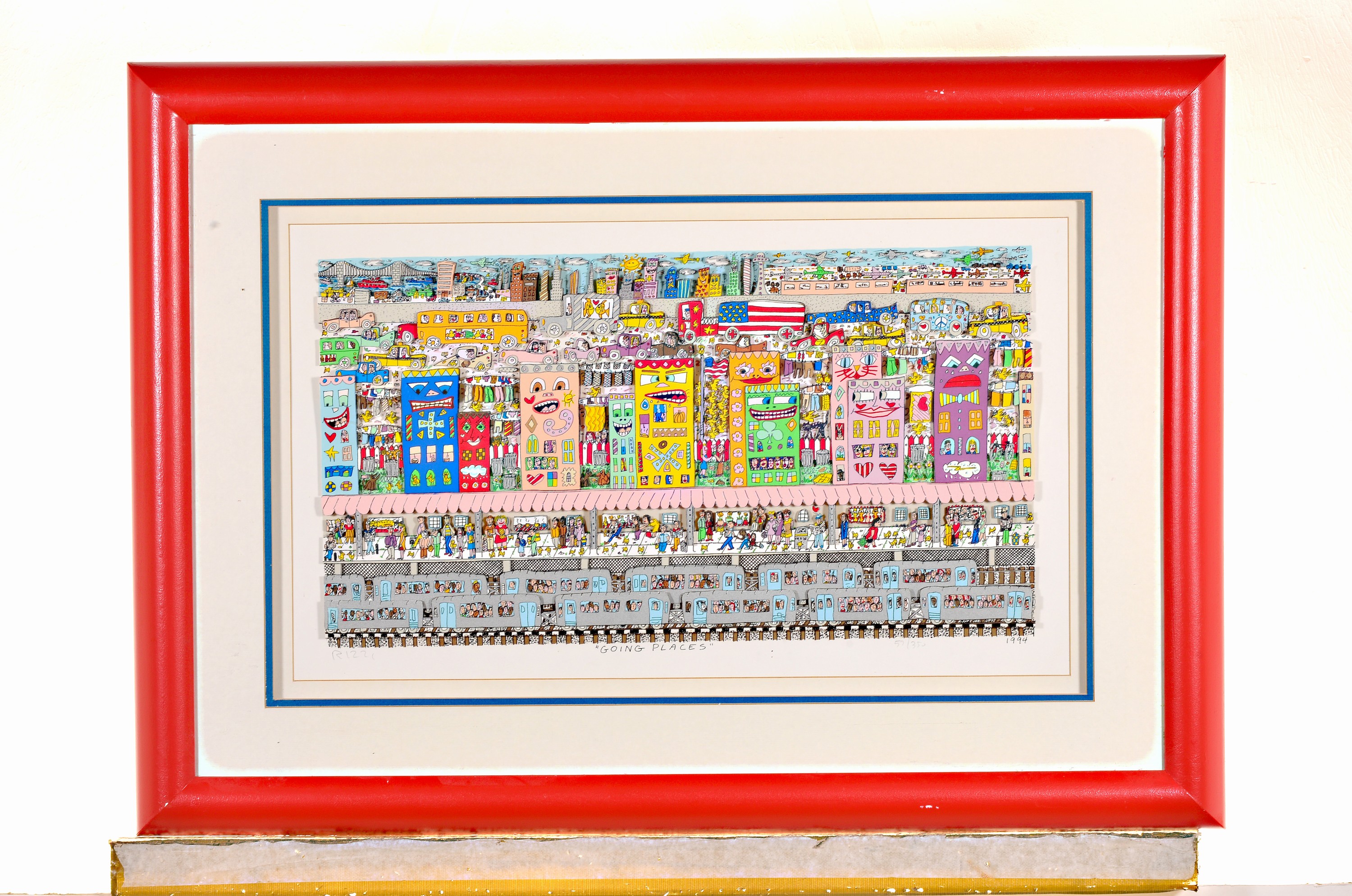 Image 27008675 - James Rizzi, 1950-2011 New York, 3D-Grafik, Lithographie, ´Going Places´, 1994, Ed. ...