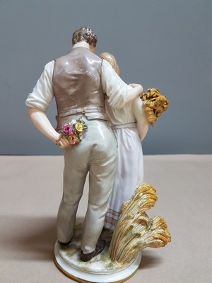 27008637c - Porzellanfigur ´Ländliche Liebe´, Meissen, Entwurf Gustave Deloy, 1895-95, Modellnr. ...