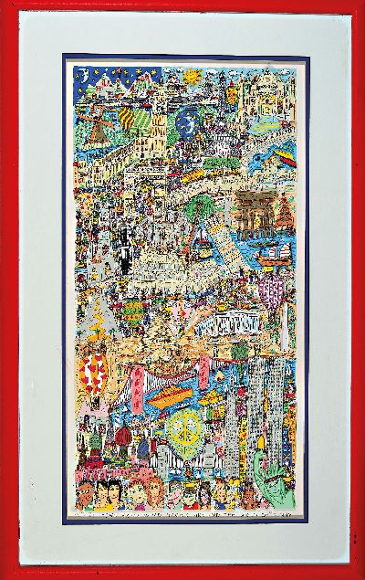 27008677k - James Rizzi, 1950-2011 New York, 3D-Grafik, Lithographie, ´The Same Wind blows around ...