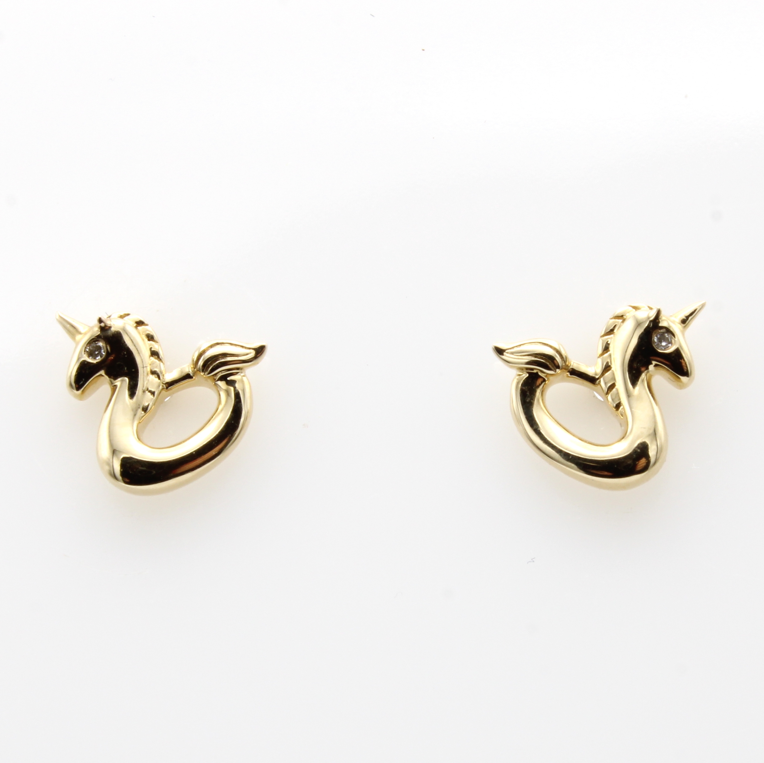 Image 27008896 - Paar Ohrstecker mit Brillanten, GG 585/000, 2 Brill. zus. ca. 0.01 ct Weiß/p ...