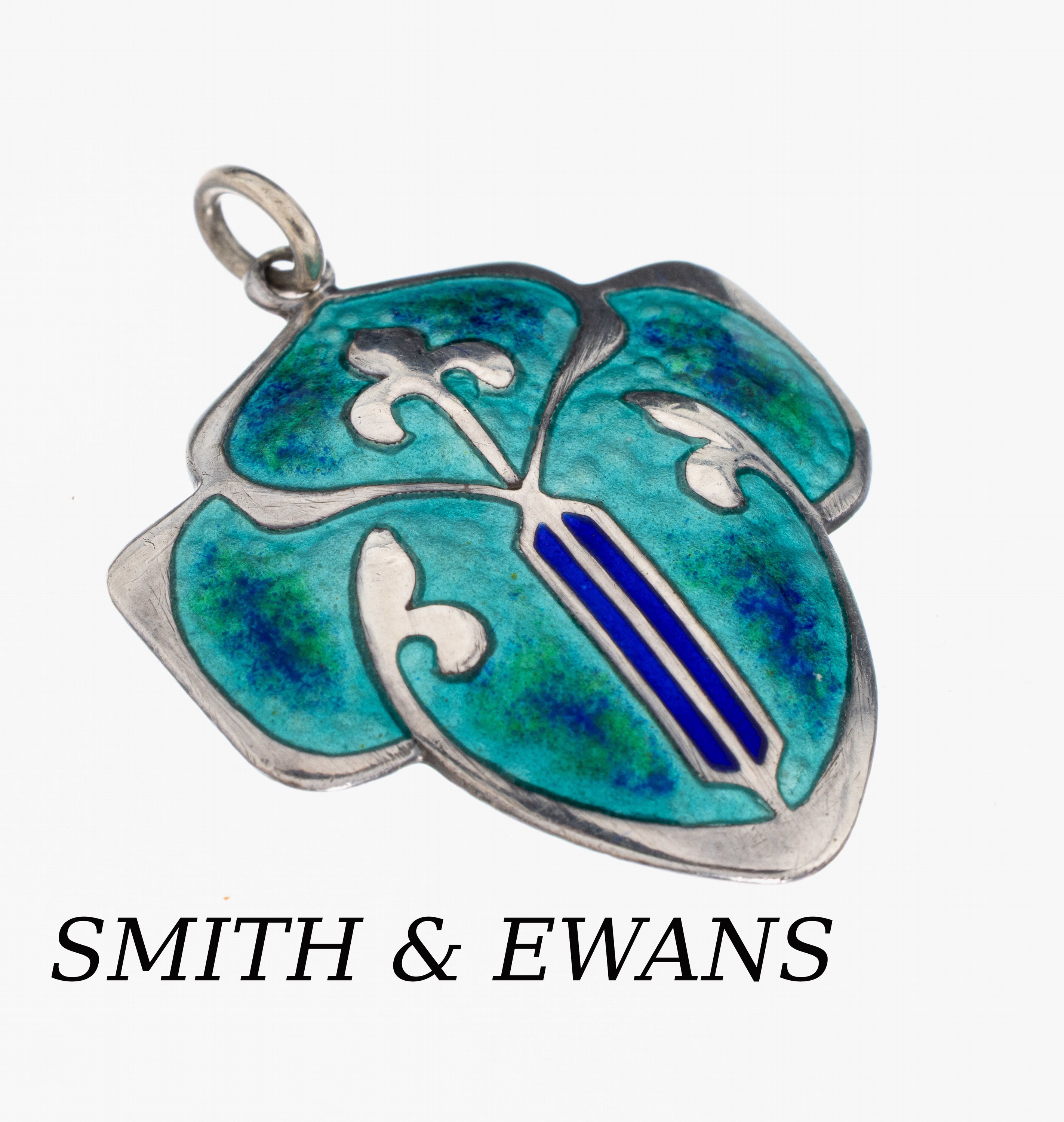 Image 27009293 - Anhänger mit Email, Birmingham um 1910, 925er Silber, Meistermarke Smith & Ewans, ...