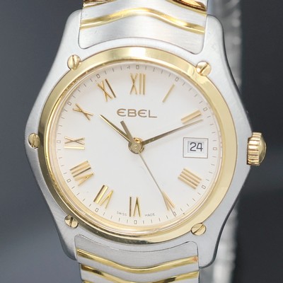 27009255a - EBEL Classic Wave Damenarmbanduhr Referenz 1257F21, quarz, Edelstahl/Gold komb. inkl. ...