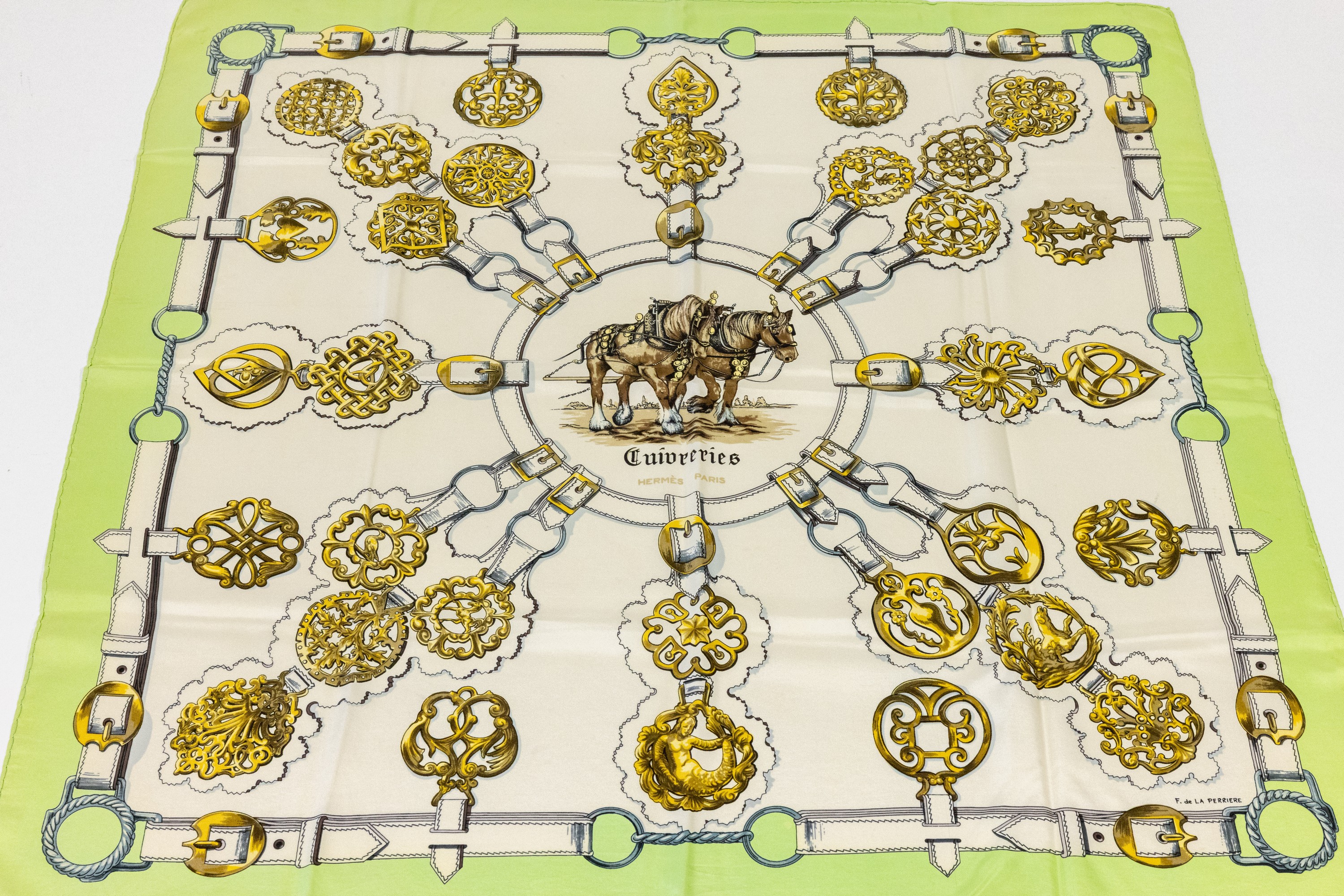 Image 27009310 - HERMES Carree, 100 % Seide, Cuivreries, Entwurf Francoise de la Perriere, 1963, ...