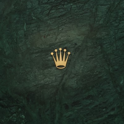 27009371a - ROLEX Display aus grünem Marmor, Schweiz, M. ca. 5 x 30 x 20 cm, Gew. ca. 2350g, in ...