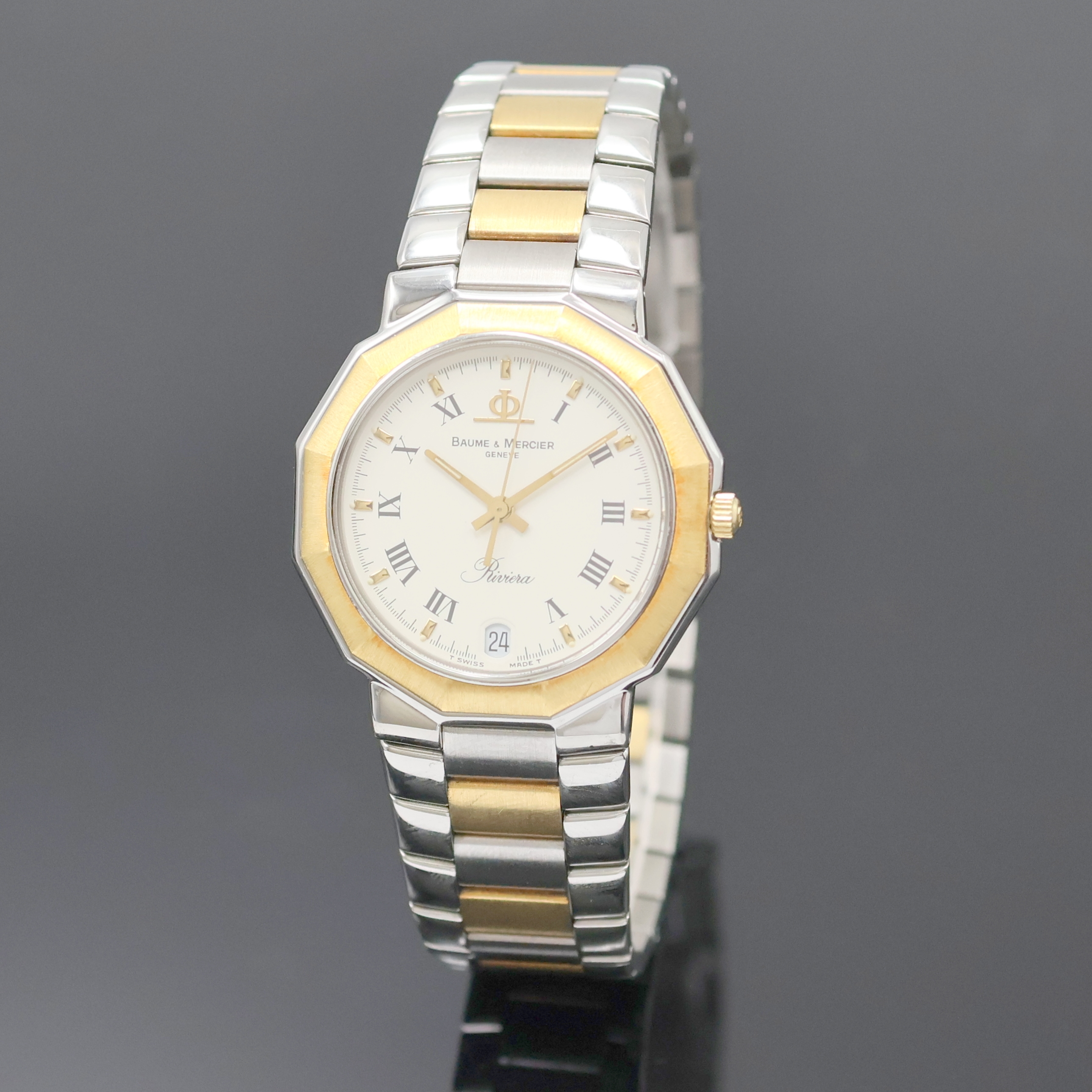 Image 27009793 - BAUME & MERCIER Riviera Armbanduhr Referenz 5131.3, quarz, Edelstahl/Gold komb. inkl. ...