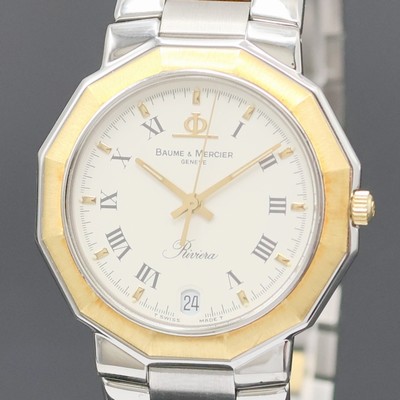 27009793a - BAUME & MERCIER Riviera Armbanduhr Referenz 5131.3, quarz, Edelstahl/Gold komb. inkl. ...