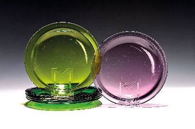Image 6 Glastellerchen, Lalique, Frankreich, 2.Hälfte 20.Jh., je zwei Paar gelbgrüne, ...